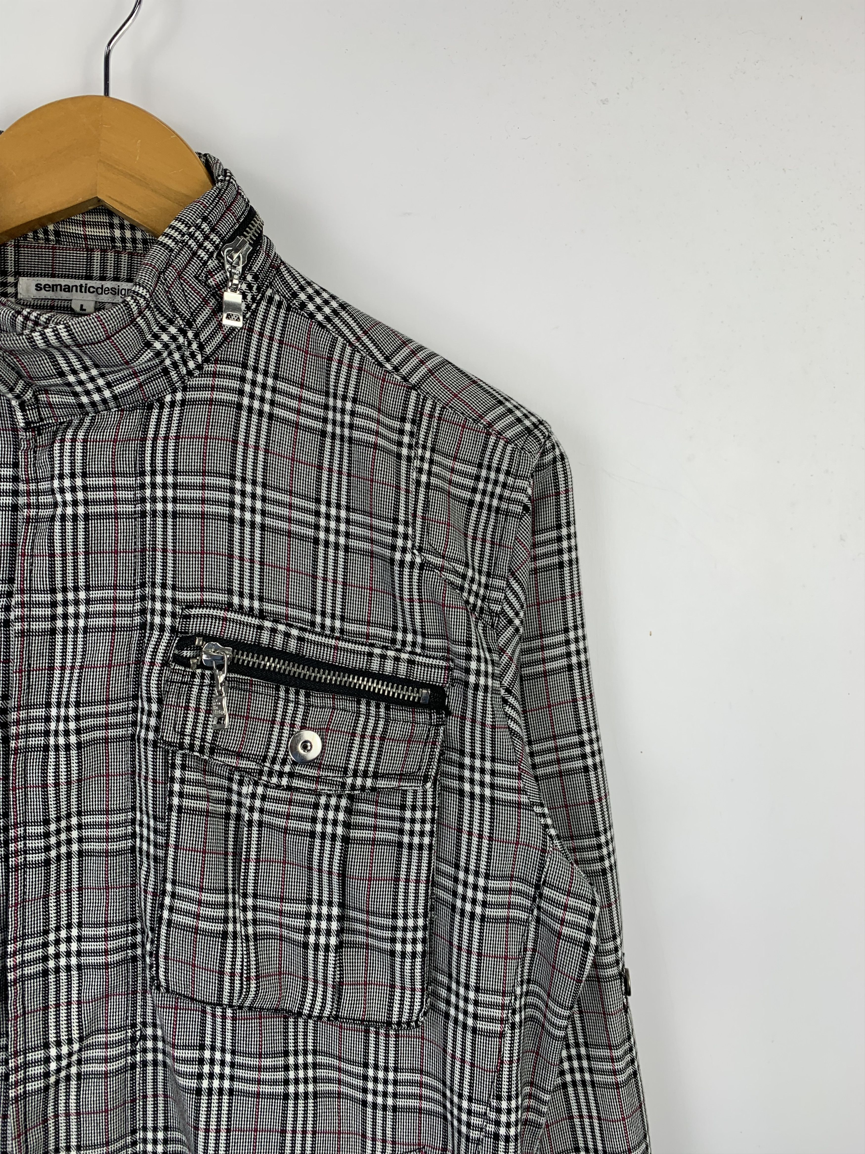 Japanese Brand Vintage Semantic Design Plaid Jacket J1586 Size US L / EU 52-54 / 3 - 6 Thumbnail