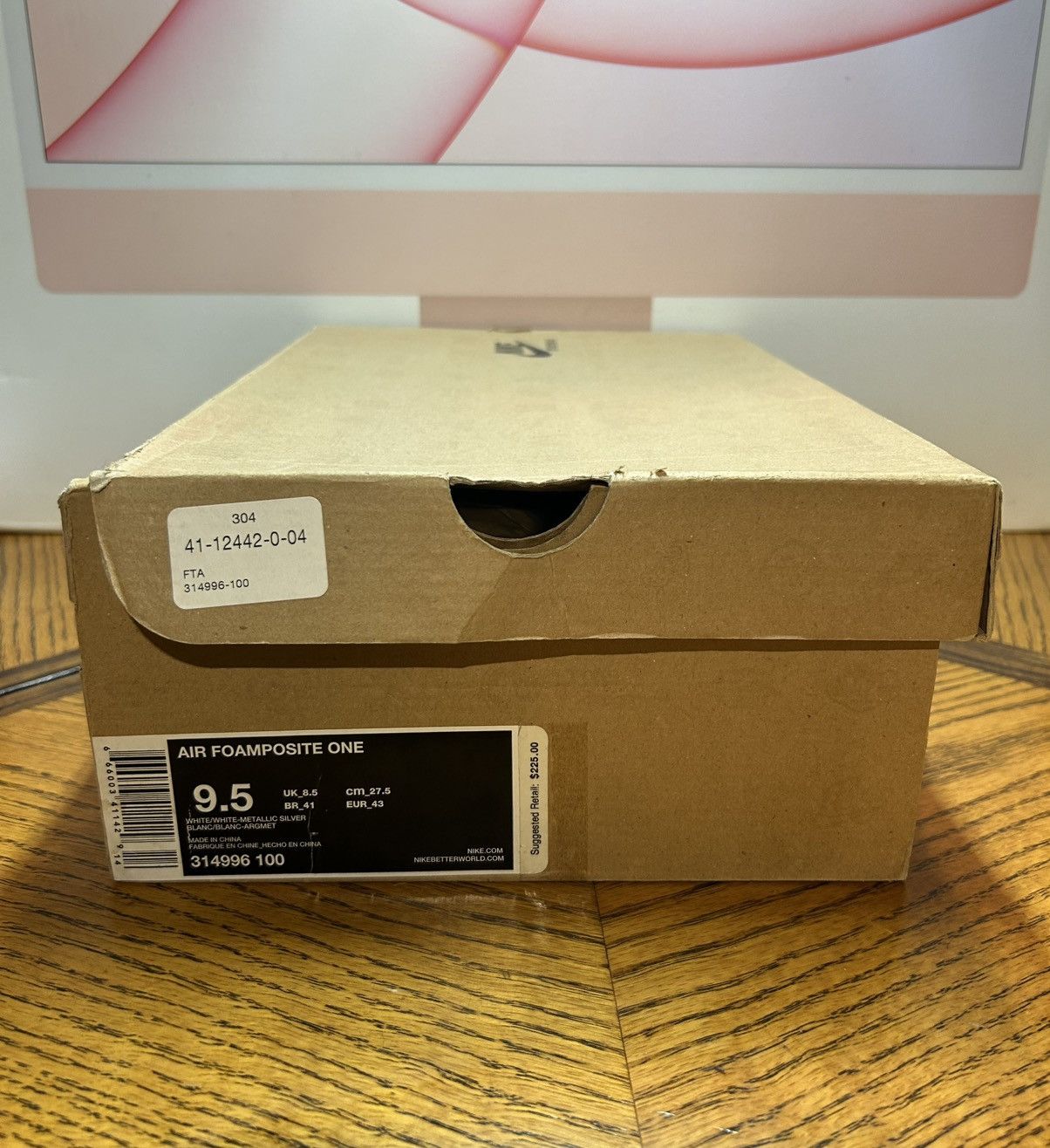 Nike Size 9.5 - Nike Air Foamposite One White-Out 2013 NO YELLOW Size US 9.5 / EU 42-43 - 10 Thumbnail