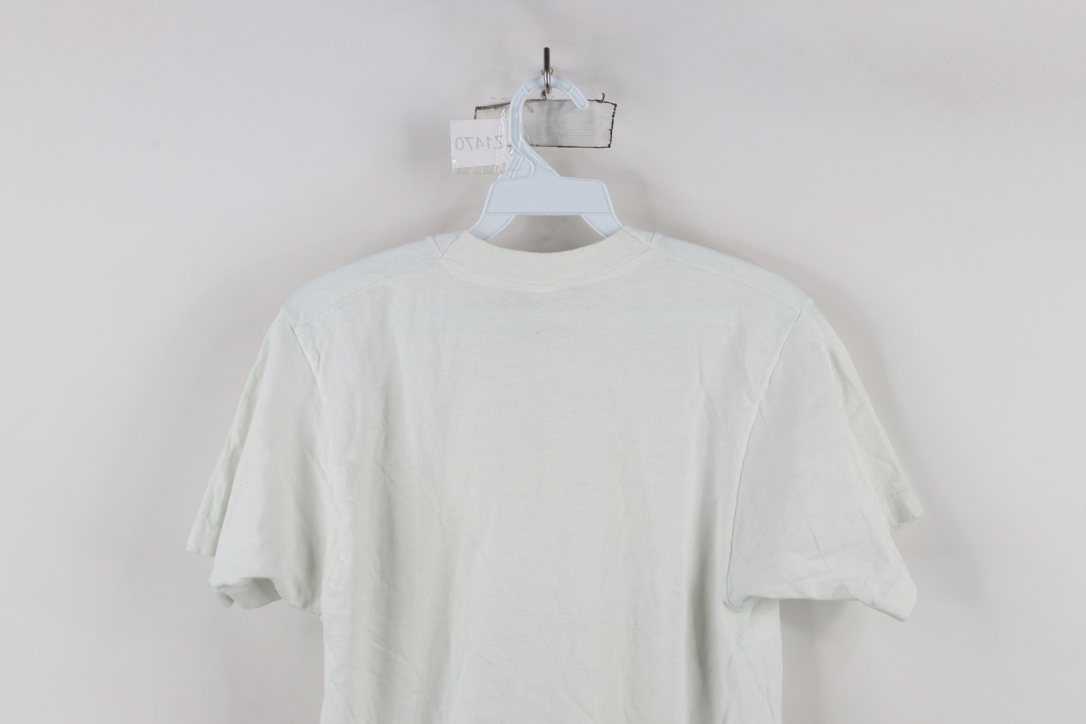 Vintage Vintage 80s 90s Streetwear Blank Cotton T-Shirt White USA Size US M / EU 48-50 / 2 - 9 Thumbnail