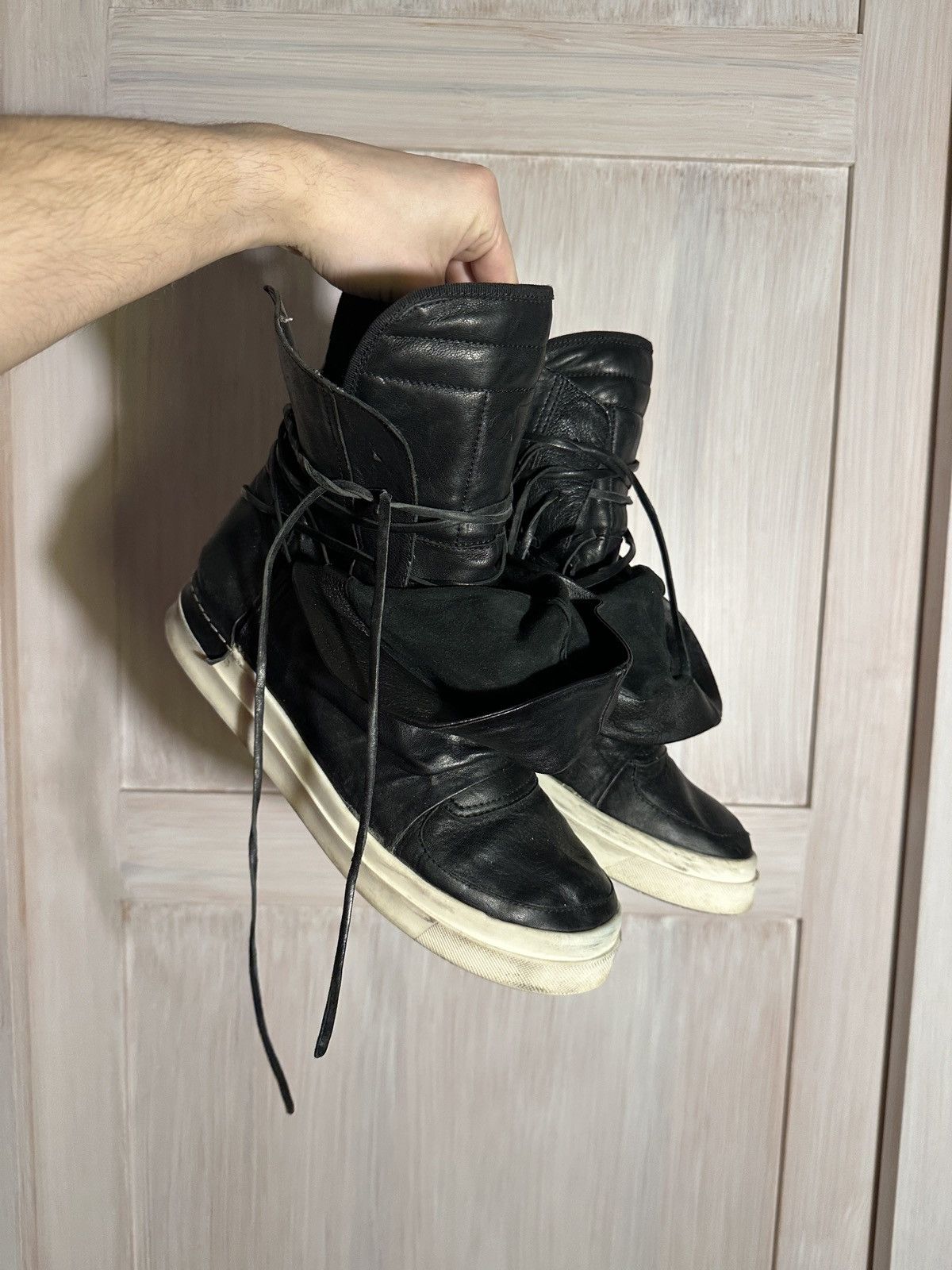 image of Cinzia Araia High Top Opium Playboy Carti Sneakers in Black, Men's (Size 9)