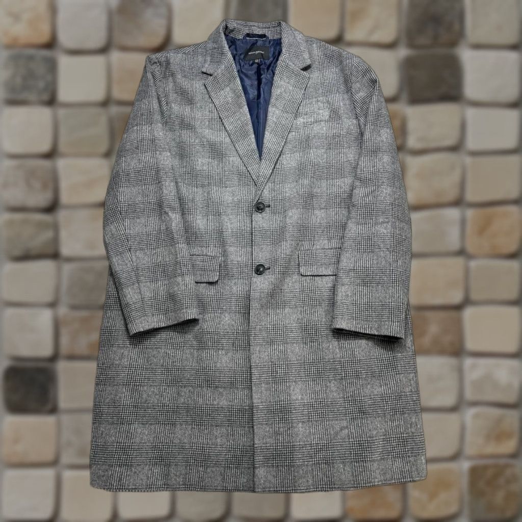Banana Republic Banana Republic Coat Overcoat Mens Regular XL 2XL Gray Wool Blend Tweed Button Size US XXL / EU 58 / 5 - 1 Thumbnail