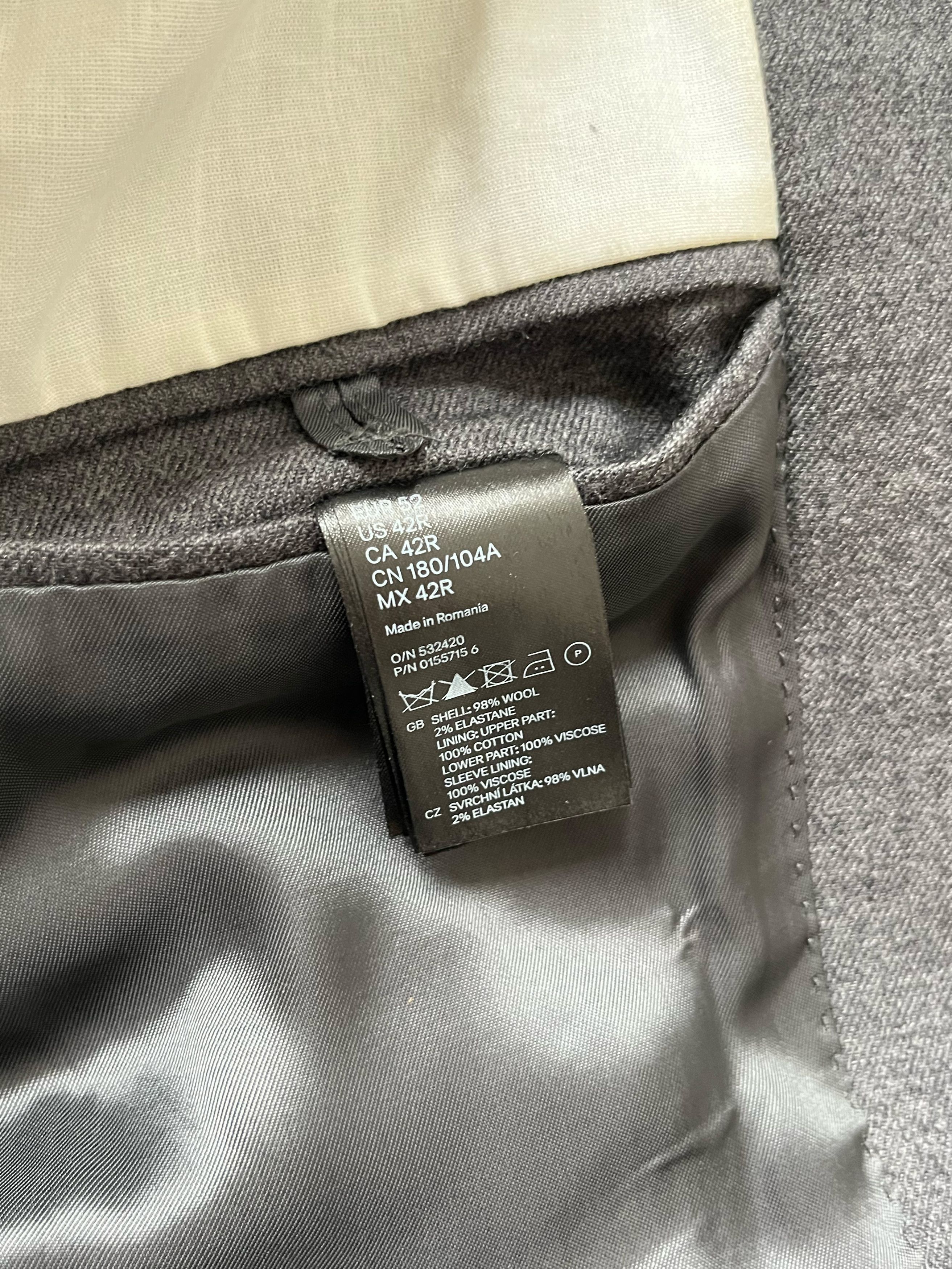 H&M × Maison Margiela Margiela x H&M grey flannel wool blazer Size 42R - 3 Thumbnail