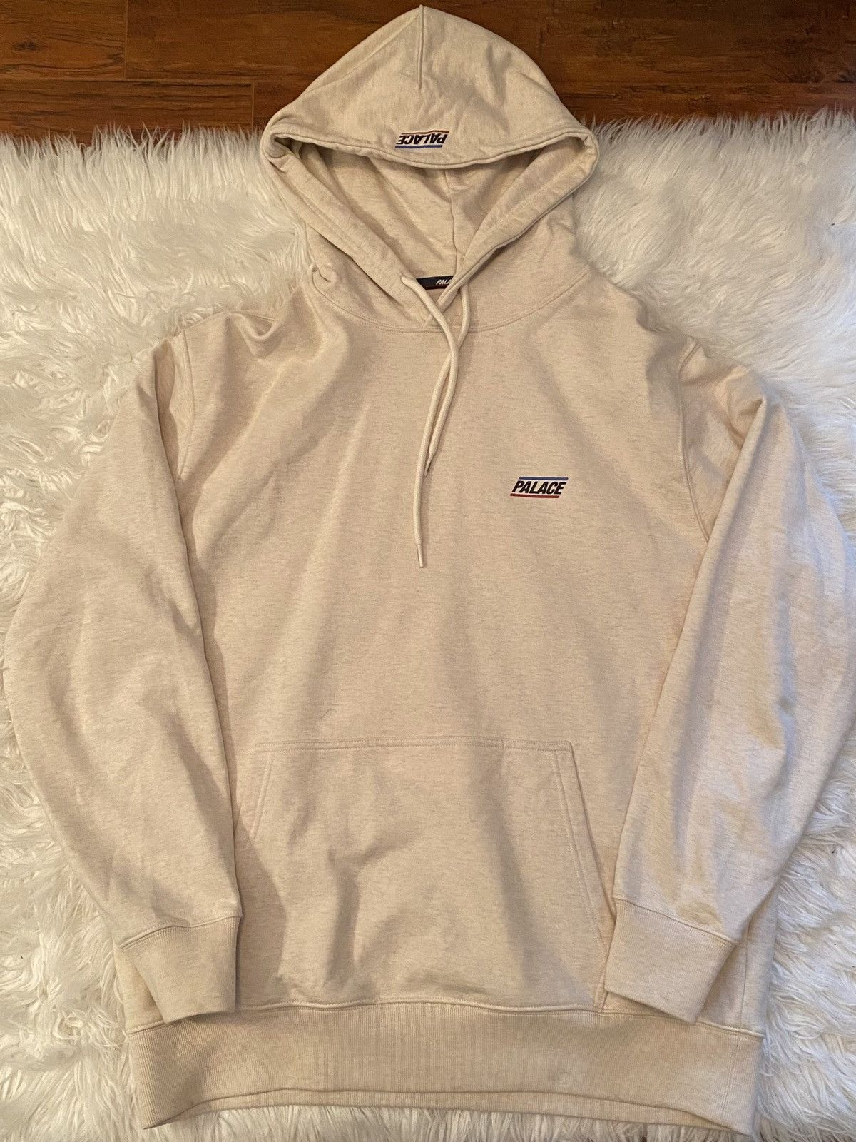 image of Palace Basically A Hood (Oatmeal Marl) in Beige, Men's (Size XL)