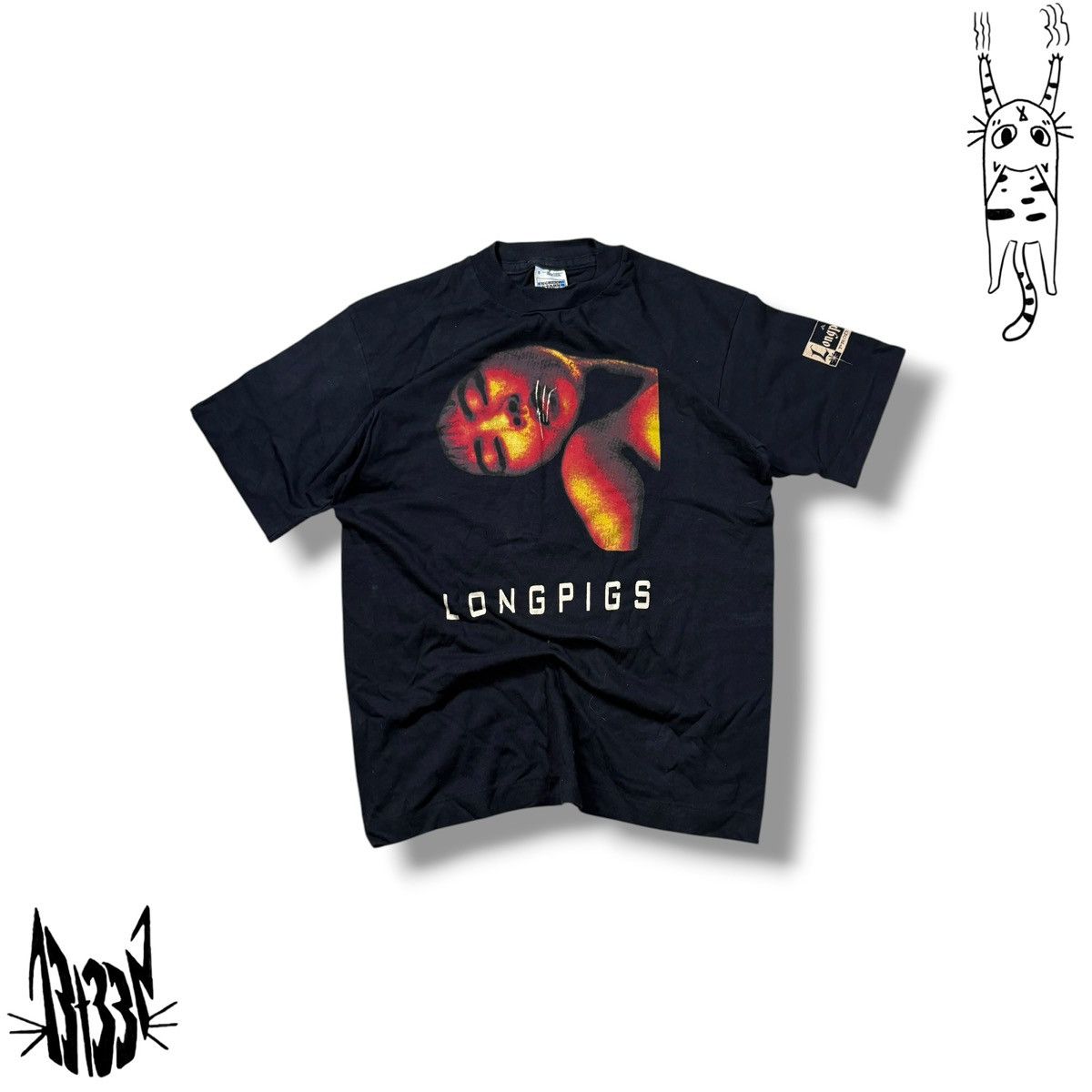 Other Vintage 90s Longpigs black band tee men’s size S Size US S / EU 44-46 / 1 - 3 Thumbnail