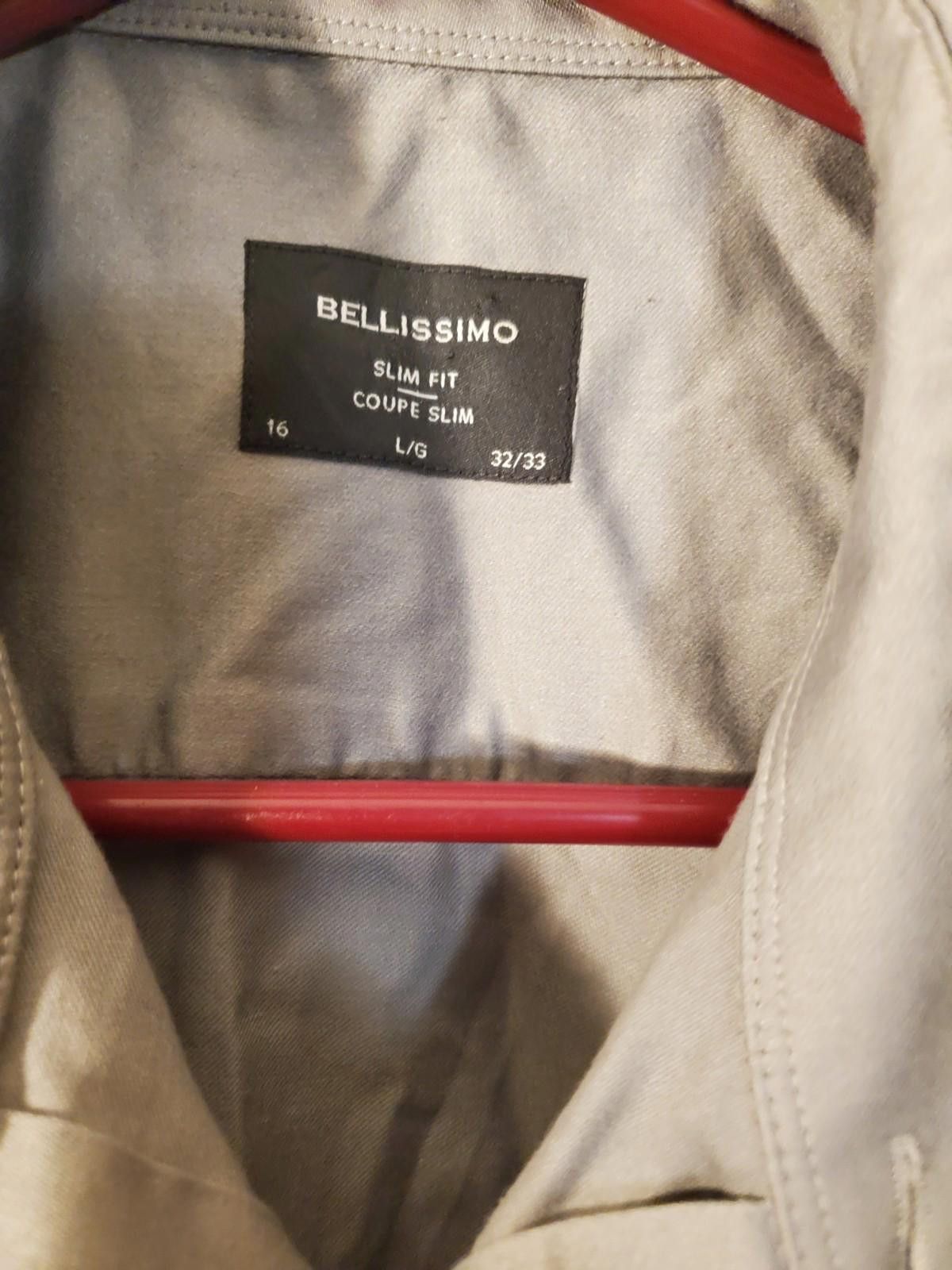 Designer Bellissimo Men's LS Dress / Casual Shirt Size 16 1/2 T 34/35 Size 38R - 2 Thumbnail