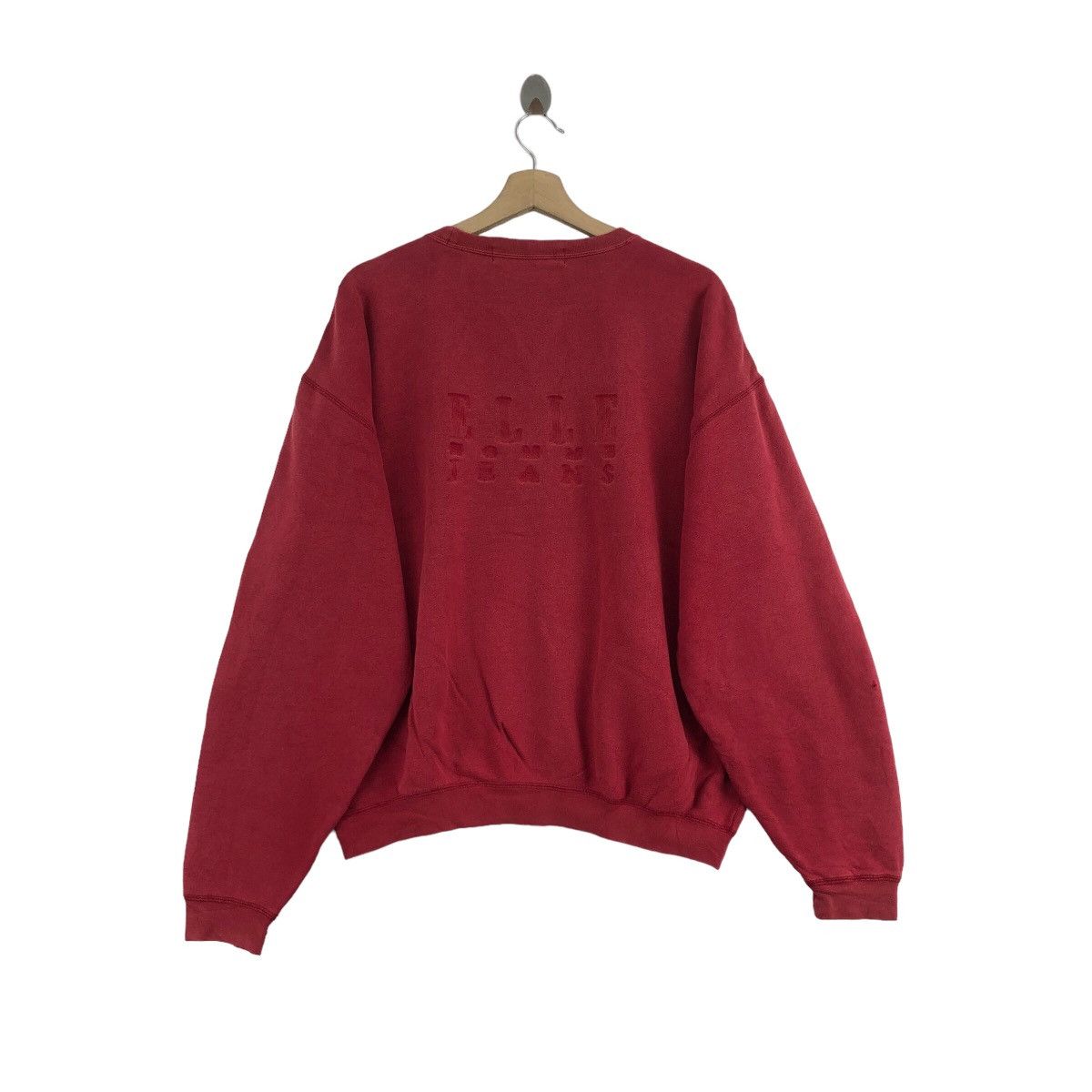 Designer × Vintage Vintage 90s ELLE Homme Jeans Sweatshirt Big Logo Embroidered Size L / US 10 / IT 46 - 4 Thumbnail