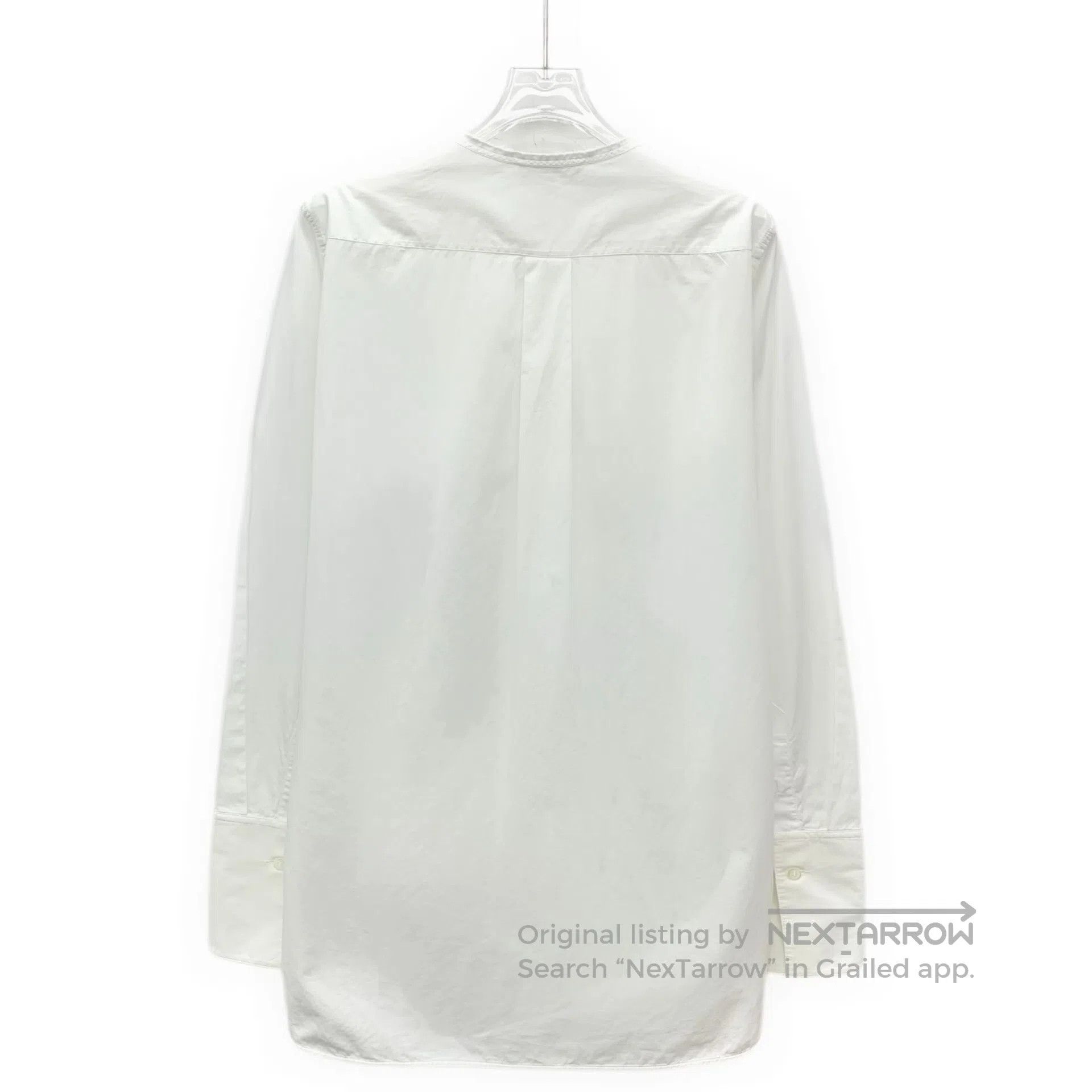 Celine CELINE White cotton round neck long sleeve shirt| Size S / US 4 / IT 40 - 2 Thumbnail