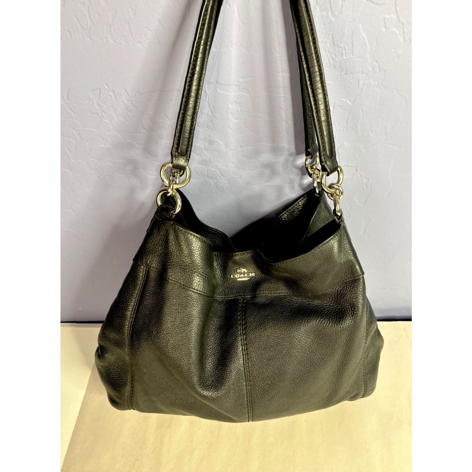 Coach COACH Lexi Black Pebble Leather 3 Compartment Shoulder Bag F57545 Purse Size ONE SIZE - 6 Thumbnail
