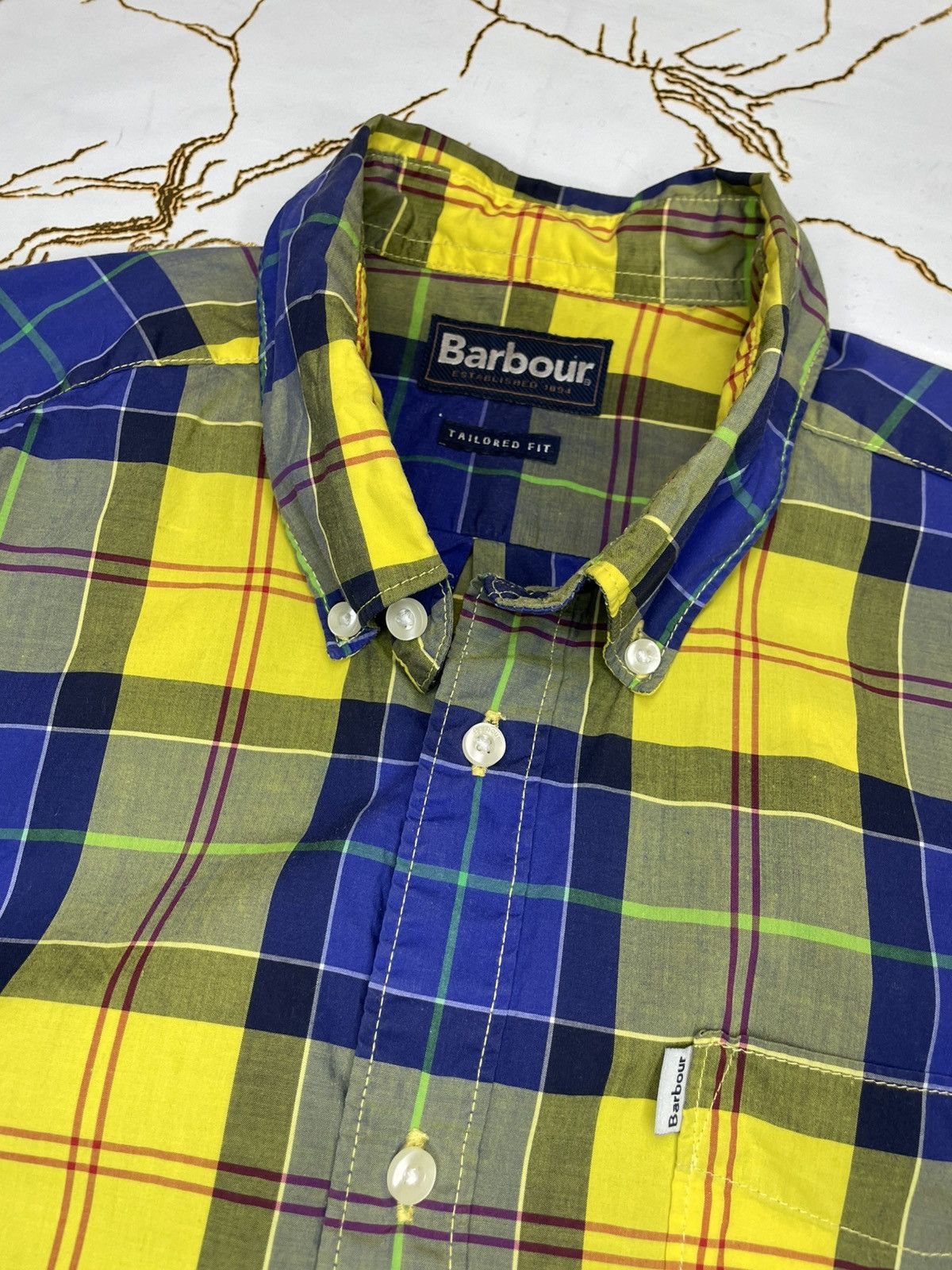 Barbour Barbour Men Yellow Plaid Toward Button Up Shirt Long Sleeves Size US S / EU 44-46 / 1 - 3 Thumbnail