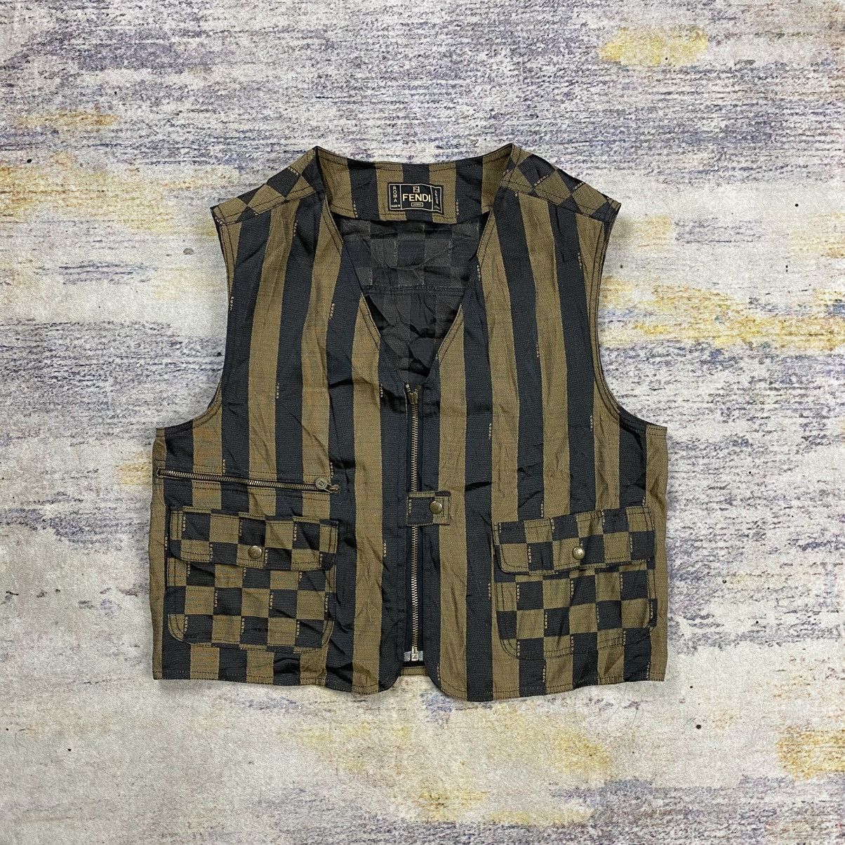 Fendi Vintage Fendi jeans vest Size US L / EU 52-54 / 3 - 1 Thumbnail