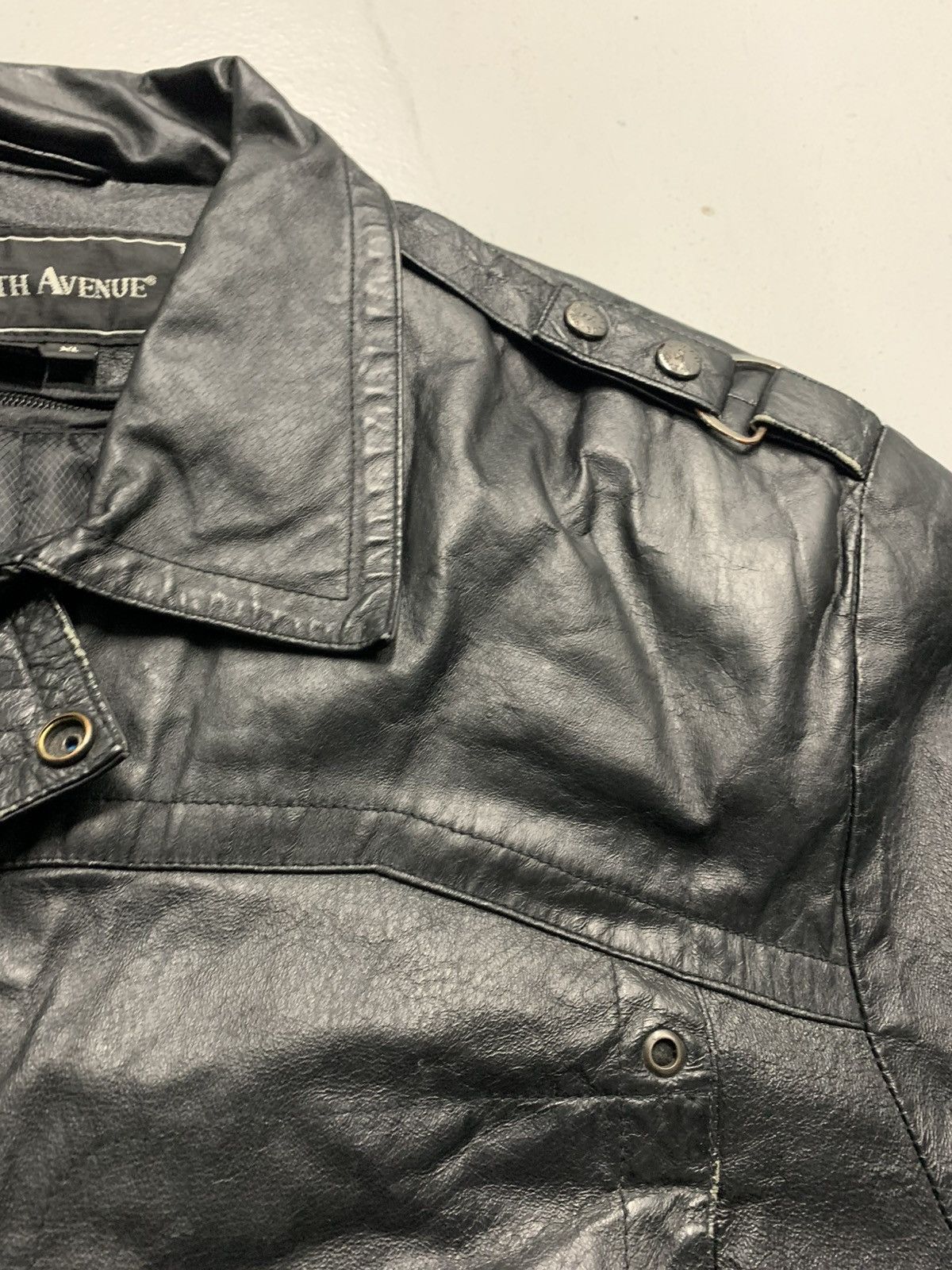 Vintage Vintage Seventh Avenue Black Leather Jacket Size US XL / EU 56 / 4 - 3 Thumbnail