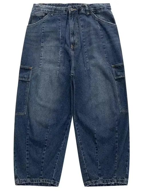 Japanese Brand 21SS Tokyo Union Japanese Blue Denim Cargo Pants Size US 32 / EU 48 - 2 Thumbnail