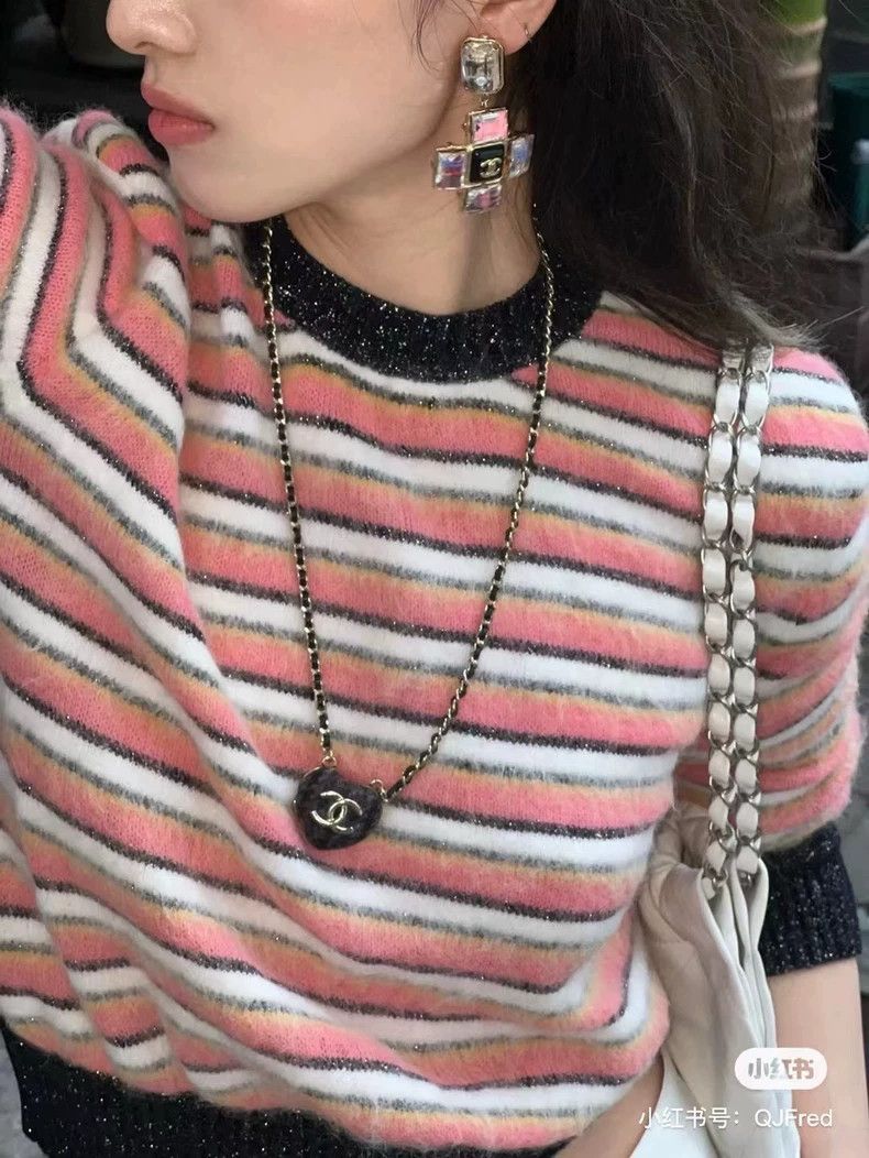 Chanel Chanel 22A orange striped sweater Size XS / US 0-2 / IT 36-38 - 6 Thumbnail