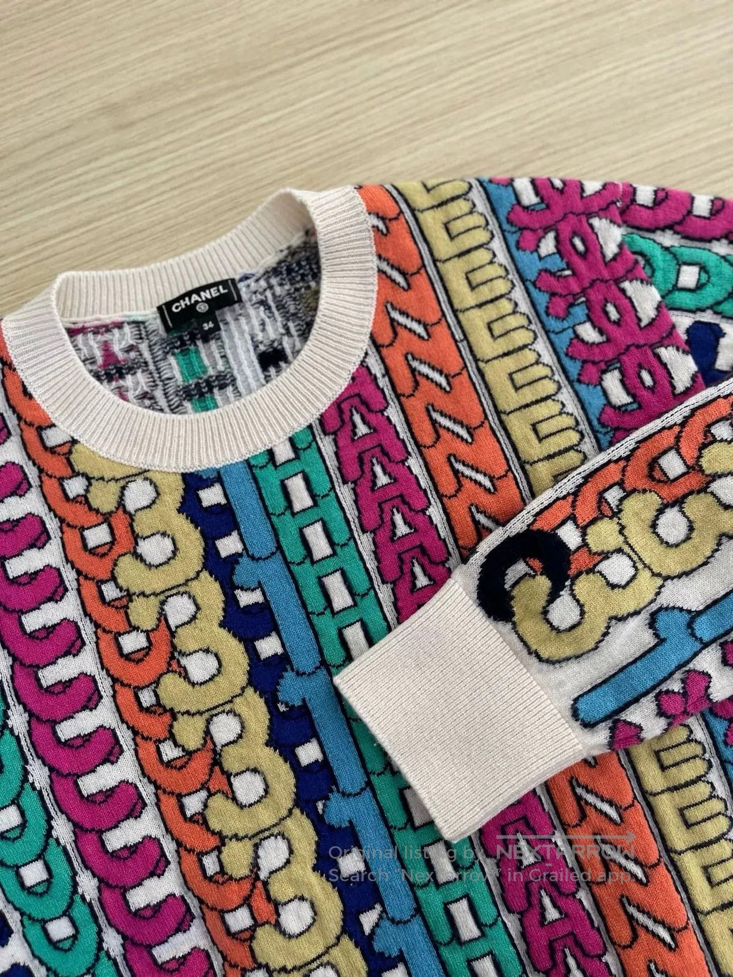 Chanel Chanel 2021 Rainbow Logo Sweater. Size US XS / EU 42 / 0 - 4 Thumbnail