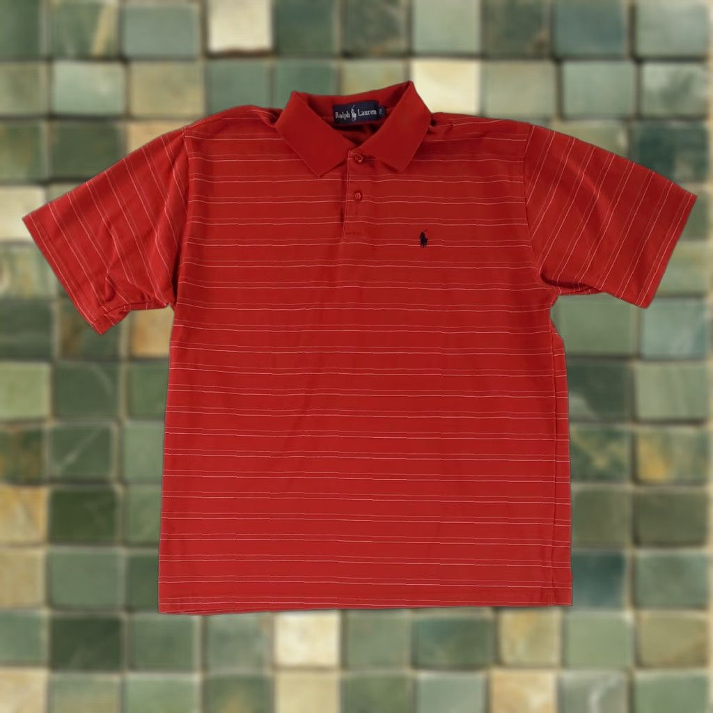 Ralph Lauren Ralph Lauren Shirt Polo VTG 70s 80s Red Short Sleeve Embroidered Stripe Mens XXL Red, Ralph Lauren, Polo, VTG, 2XL, Mens Size US XXL / EU 58 / 5 - 1 Thumbnail