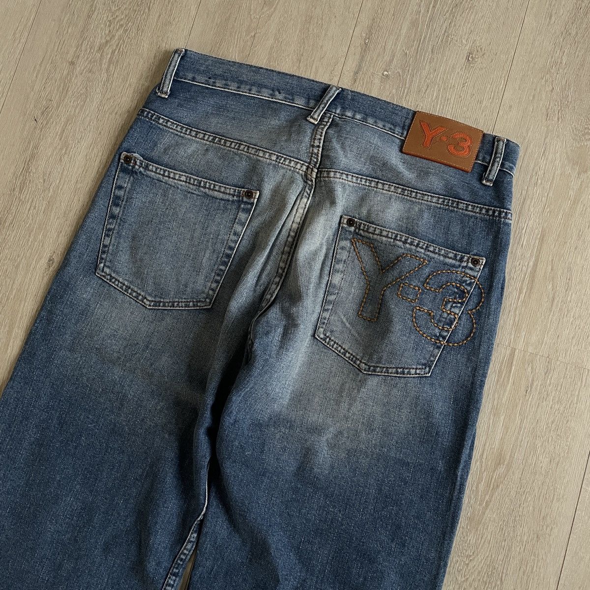 Y-3 Y-3 spring 2005 stitched logo jeans Size US 32 / EU 48 - 8 Thumbnail