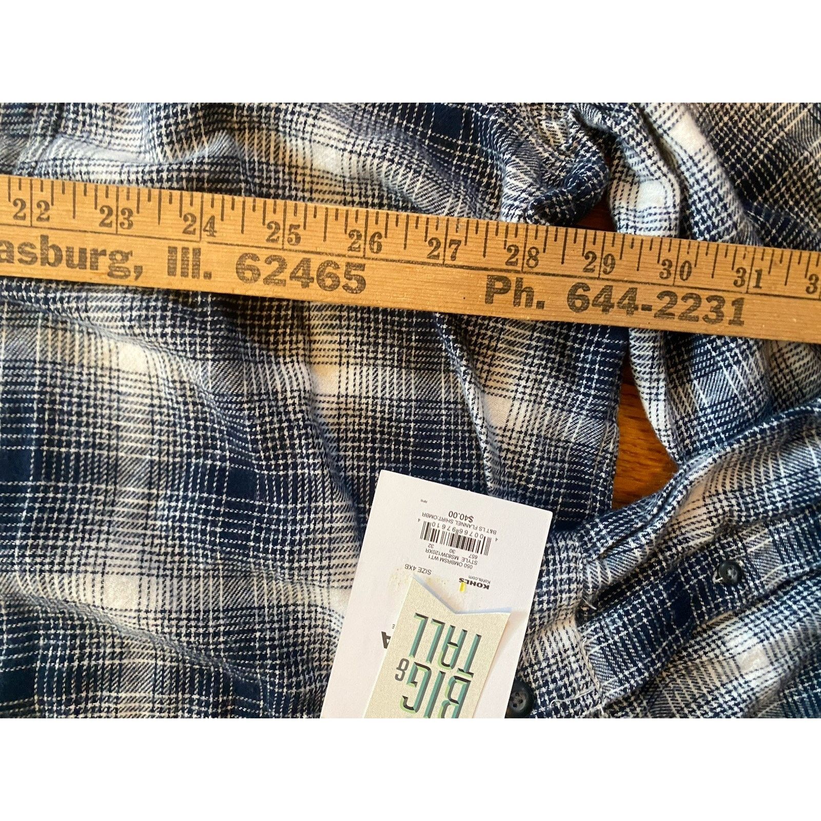 Sonoma NWT Sonoma Supersoft Flannel Button Up Shirt Men’s 4XB $40 Size US XXL / EU 58 / 5 - 6 Thumbnail