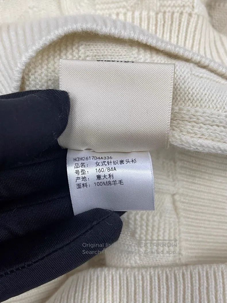 Hermes Hermes White H Pattern Knit Sweater with Twisted Texture Size XS / US 0-2 / IT 36-38 - 6 Thumbnail
