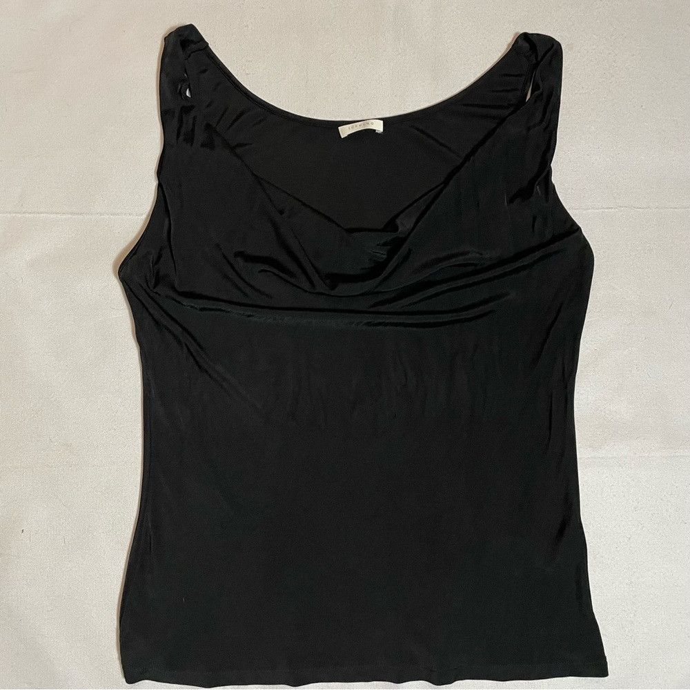 Iceberg Iceberg Black Cowl Neck Viscose Sleeveless Tank Top Made In Size L / US 10 / IT 46 - 5 Thumbnail