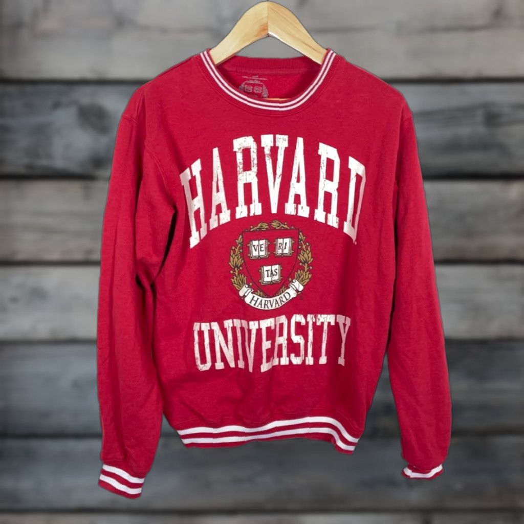 Vintage Harvard Sweatshirt Men's Medium Red Crewneck College University Seal Graphic Print Pullover Size US M / EU 48-50 / 2 - 1 Thumbnail