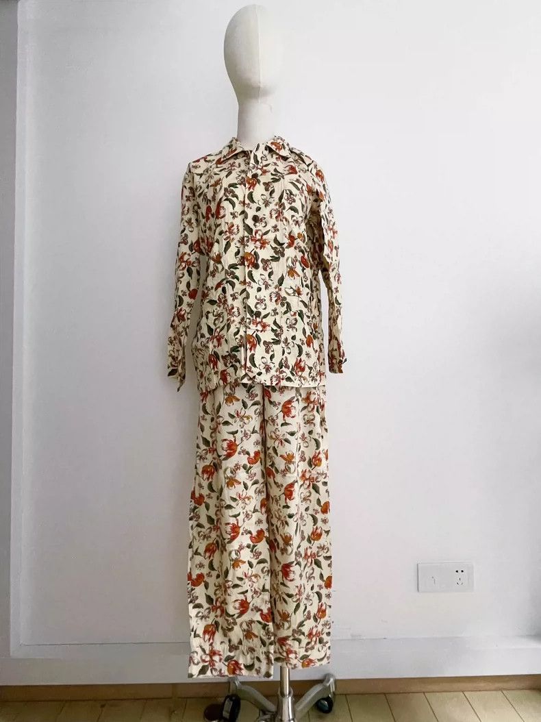 Jean Paul Gaultier Jean Paul Gaultier Vintage Floral Pajama suit 2504-Nextarro Size US M / EU 48-50 / 2 - 1 Thumbnail
