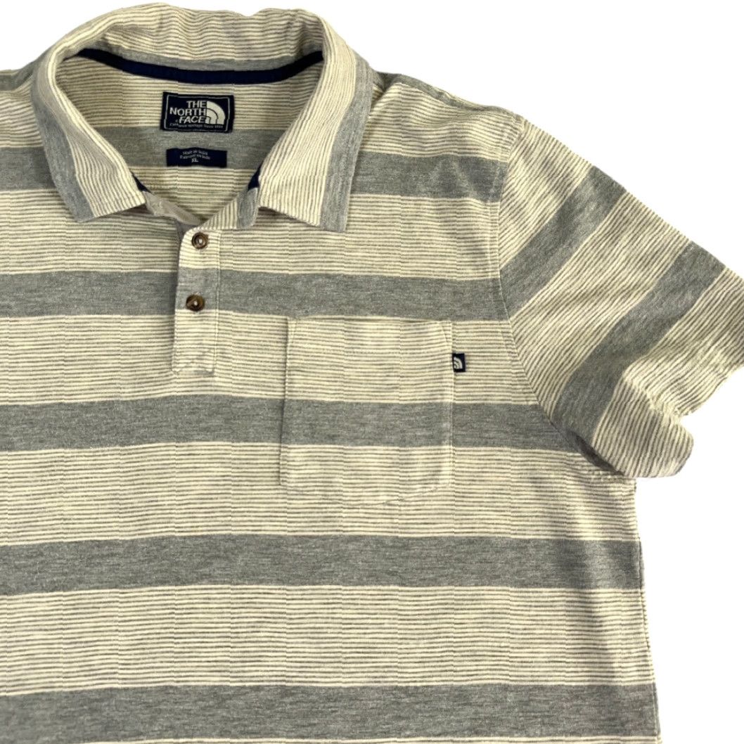 The North Face The North Face Polo Shirt Adult Large Gray Striped Pocket Polo Shirt, The North Face, Gray, Size L, Short Sleeve, Cotton, Regular, Mens Size US L / EU 52-54 / 3 - 2 Thumbnail