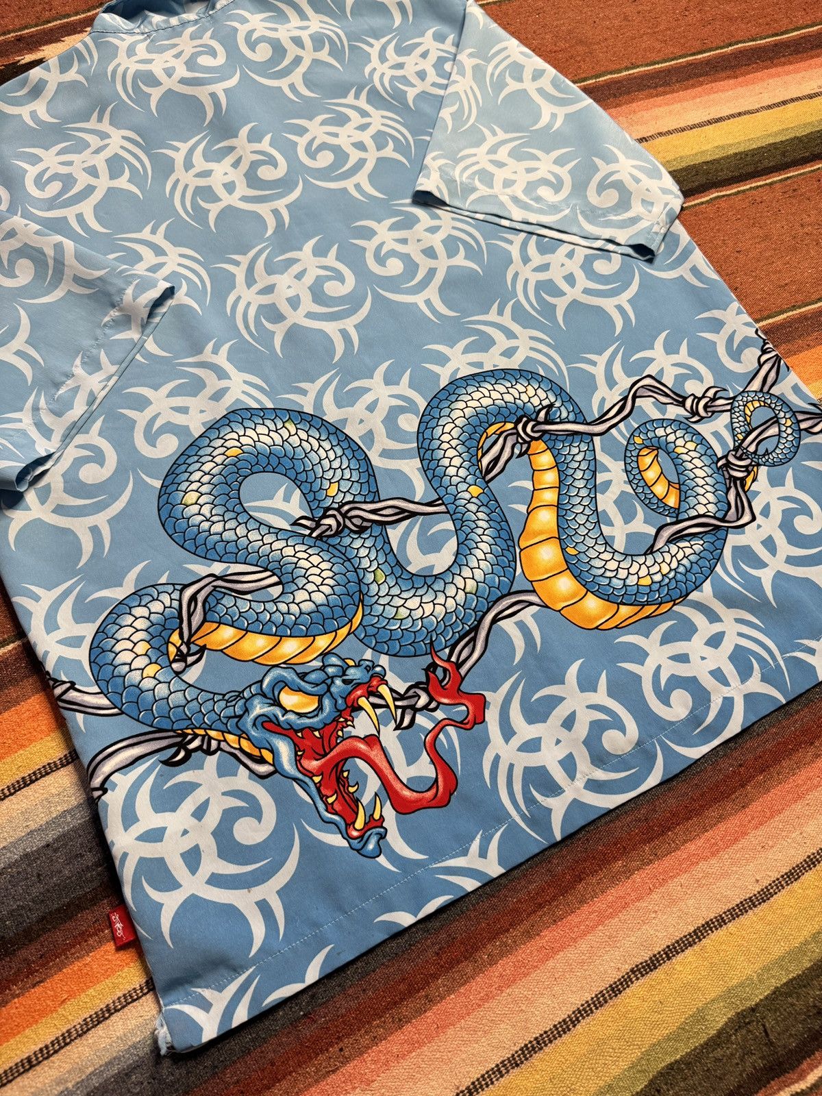 JNCO × Vintage Y2K JNCO Dragon Button Up Shirt Size US L / EU 52-54 / 3 - 1 Thumbnail