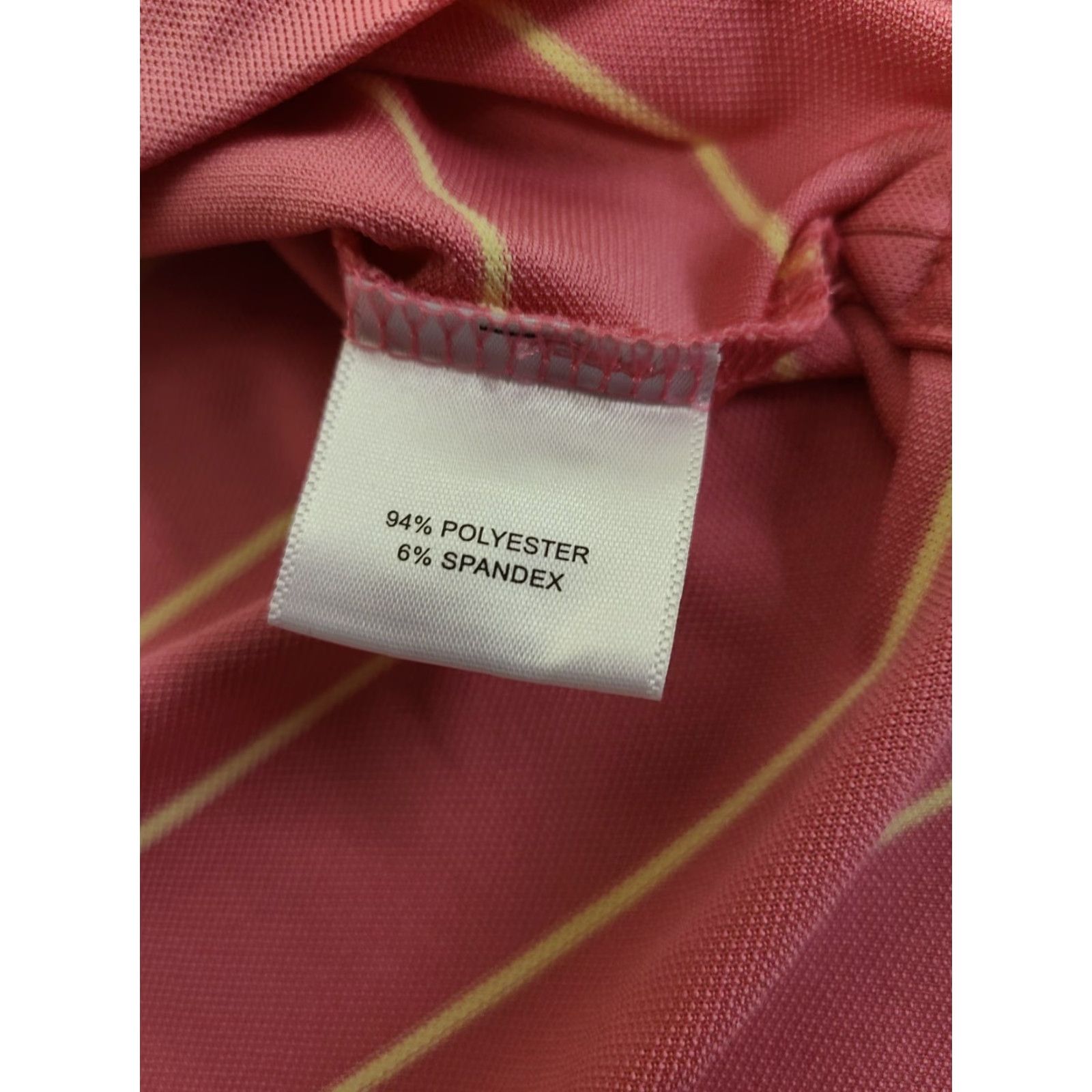 Peter Millar Peter Millar Polo Shirt Men XL Pink Yellow Summer Comfort Striped Short Sleeve Collared Button Logo Golf Rugby All Seasons Breathable Casual Size US XL / EU 56 / 4 - 6 Thumbnail
