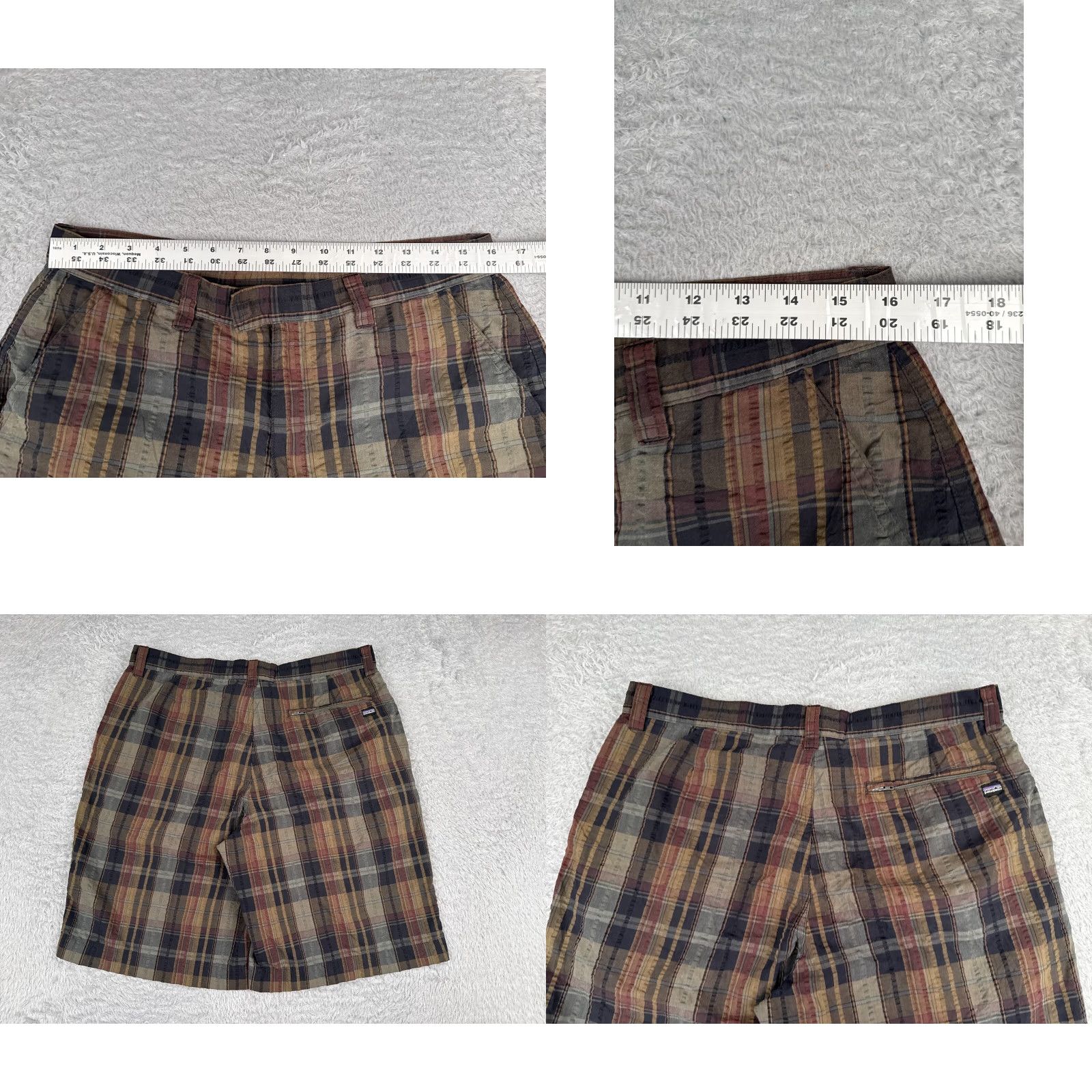 Patagonia Patagonia Shorts Men 32 Brown Plaid Chino Casual Polyester Flat Front 10" Outdoor Mens Size US 32 / EU 48 - 9 Thumbnail