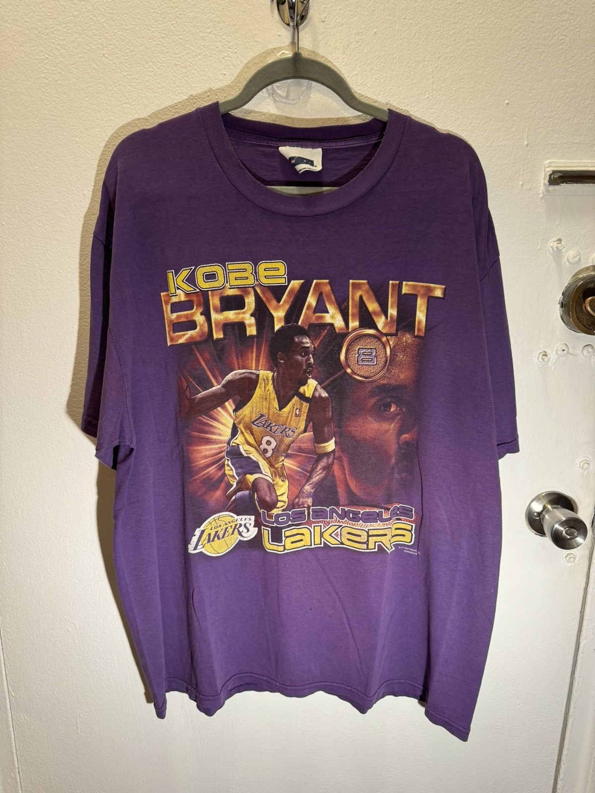 Image of Kobe Bryant 2000S Vintage Nba Lakers Tee in Purple, Men's (Size XL)