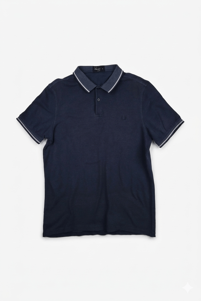 Fred Perry Fred Perry Slim Fit Polo Shirt Navy Blue Size L Size US L / EU 52-54 / 3 - 1 Thumbnail