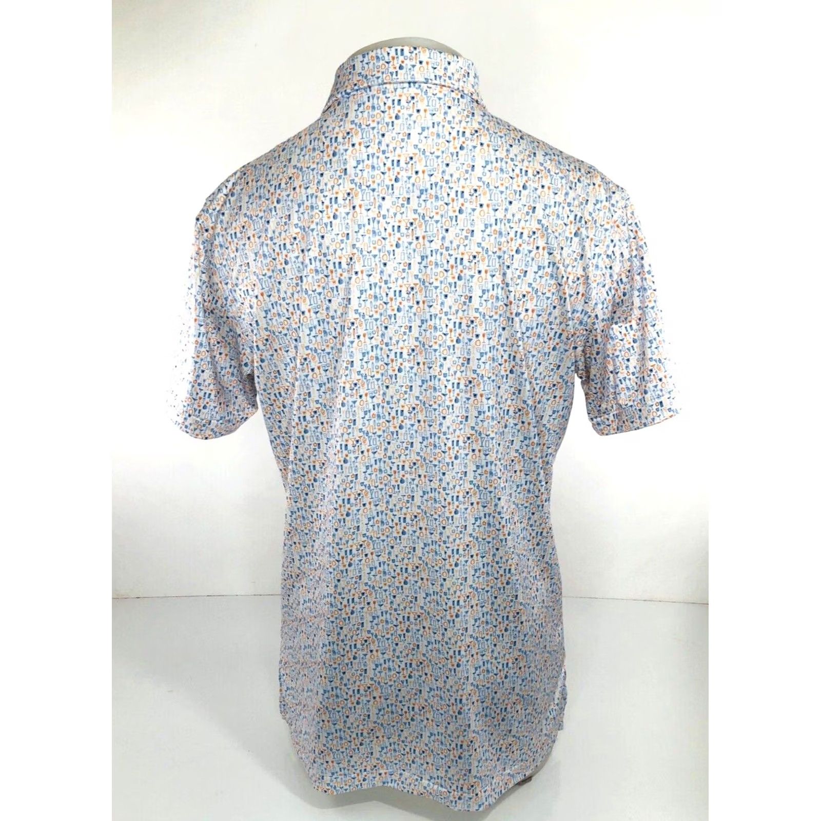 Peter Millar FREDERICA / PETER MILLAR COCKTAILS BOOZE MARTINI ALL OVER Golf S Shirt Shirt Mens Small White/Orange/Blue 90s YY2 Size US S / EU 44-46 / 1 - 3 Thumbnail