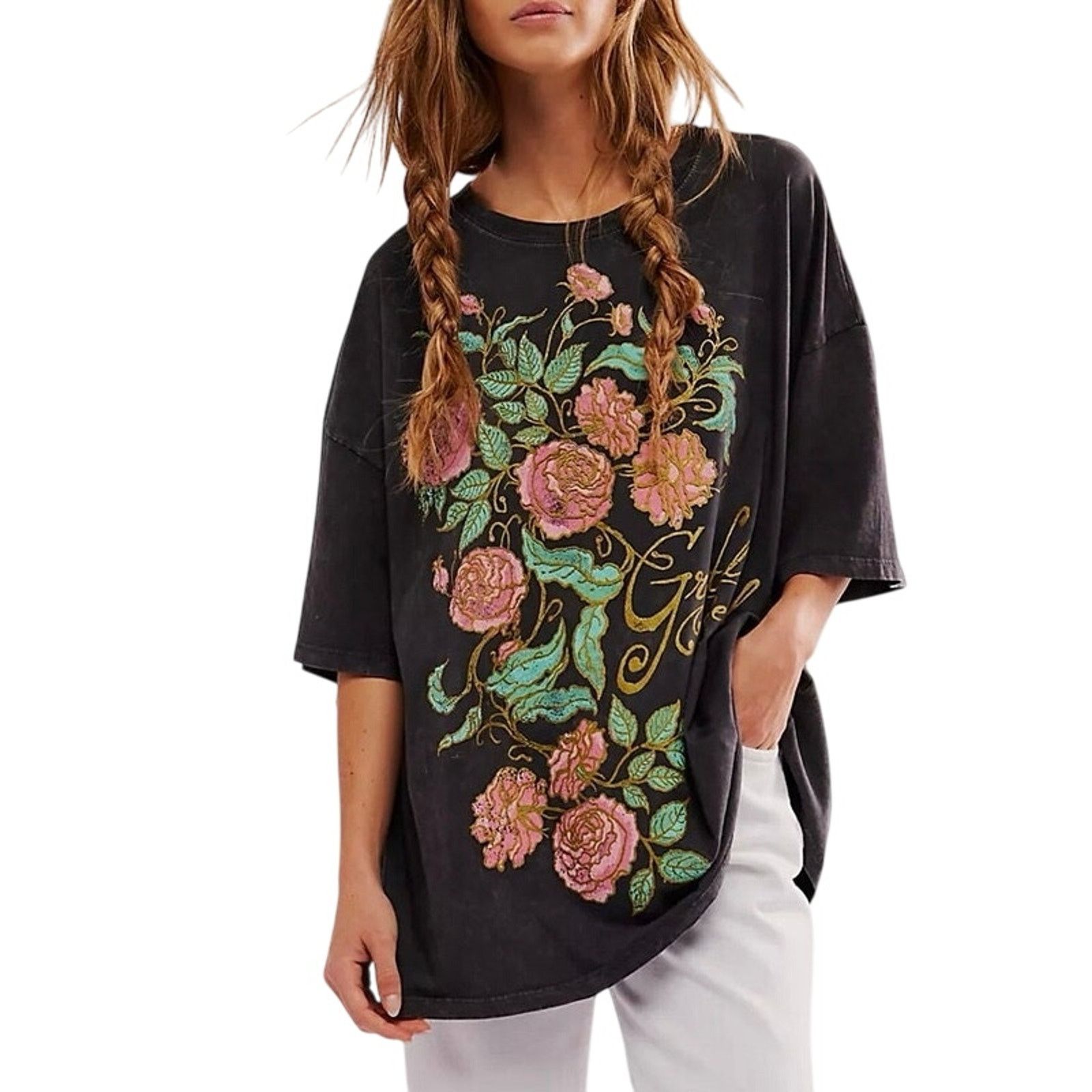 Daydreamer DAYDREAMER Grateful Dead Rose Tee, One Size / OS New w/o Tag Size ONE SIZE - 1 Thumbnail