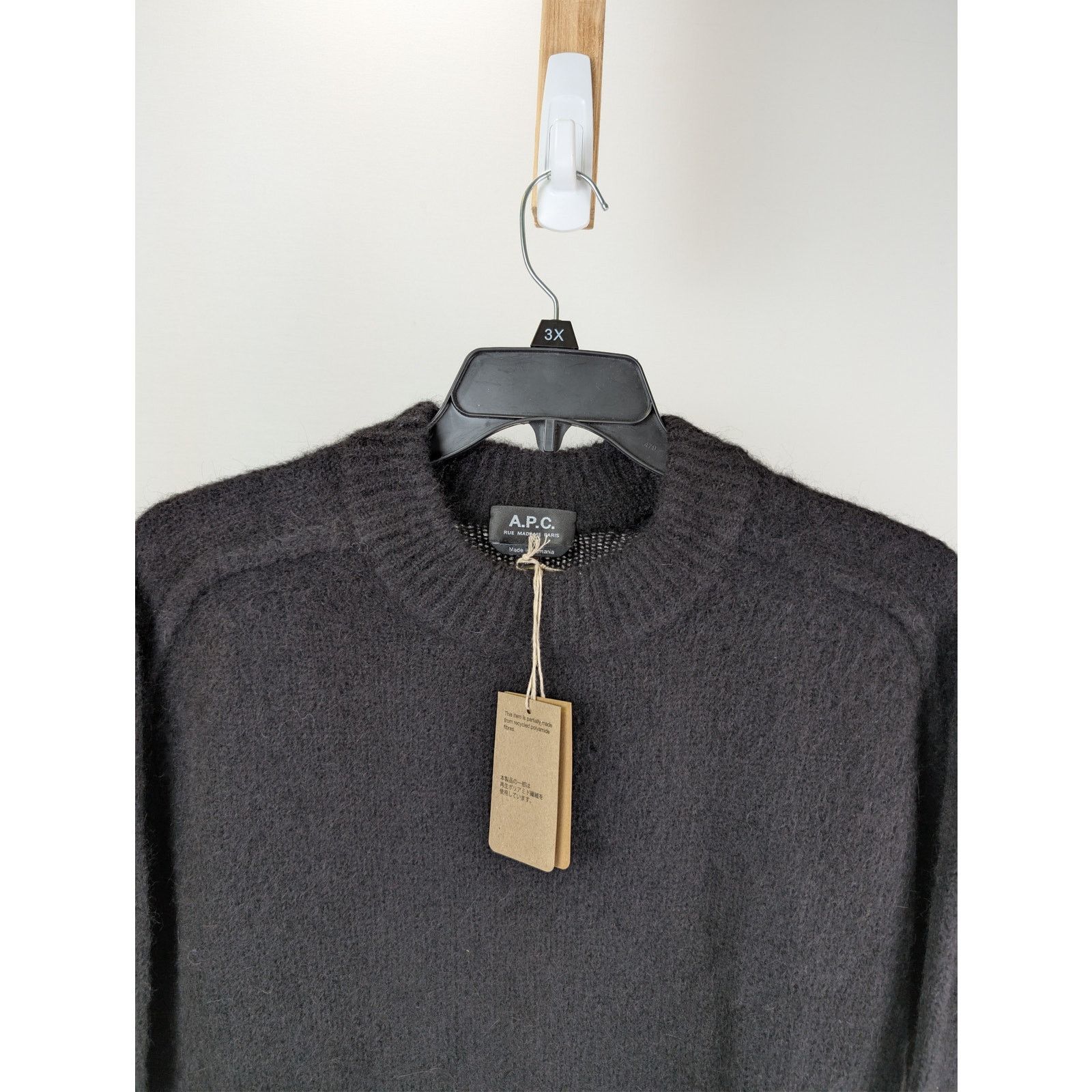 A.P.C. o1rshd1 Pull Tyler Crewneck Sweatshirt in Noir Size US M / EU 48-50 / 2 - 7 Thumbnail
