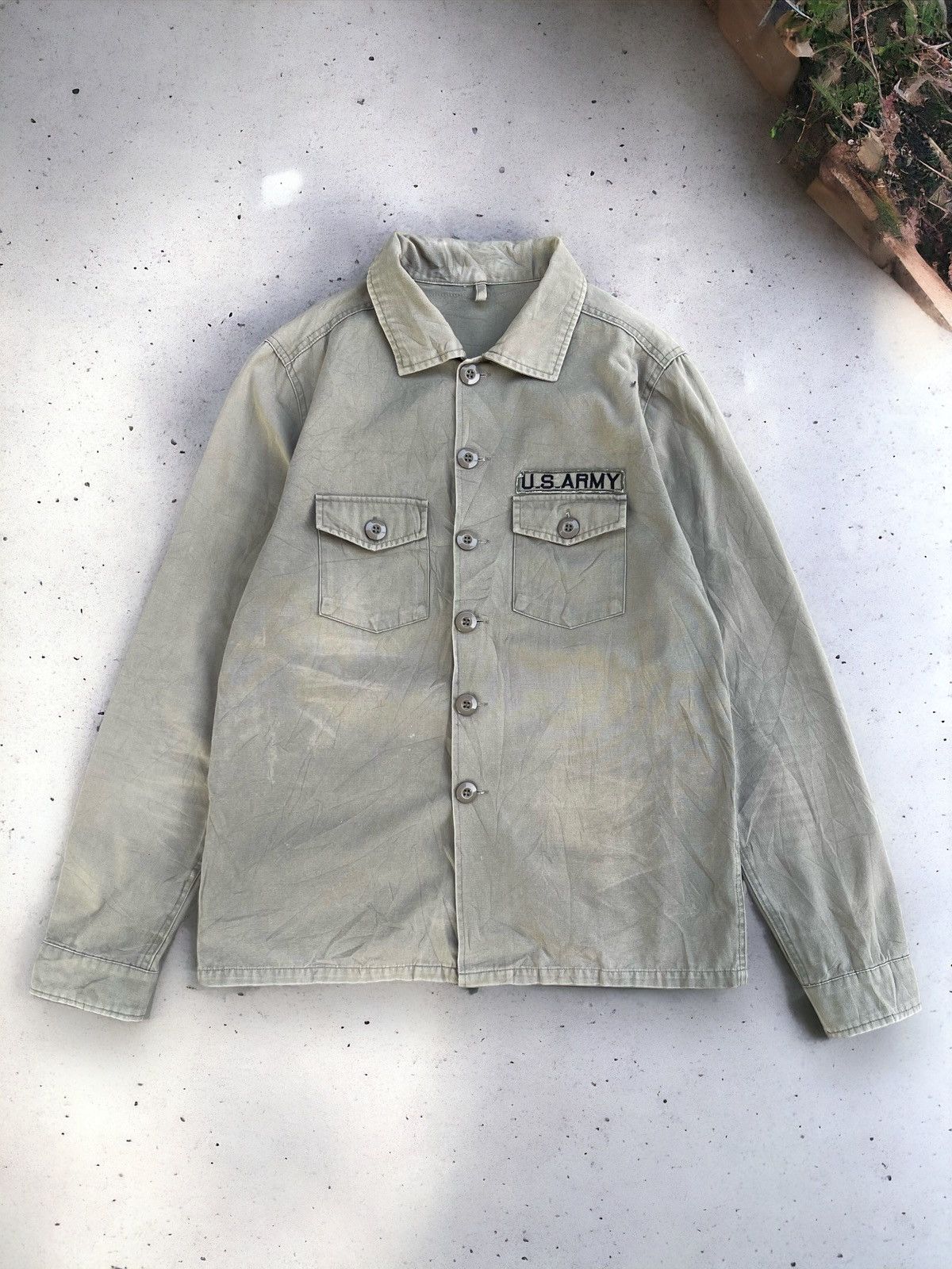 Vintage 🔥Vintage U.S.ARMY Military Shirt Jacket Size US S / EU 44-46 / 1 - 1 Thumbnail
