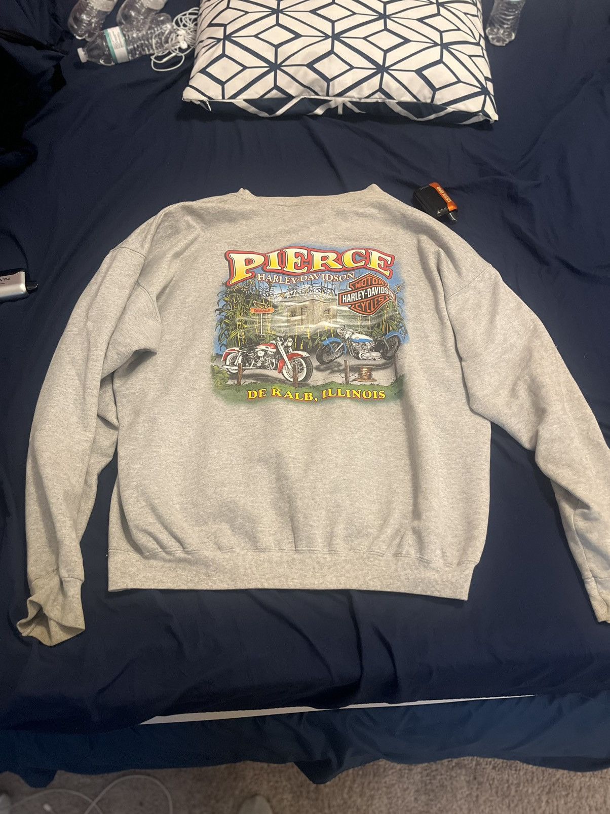 Harley Davidson Harley Davidson Grey Crewneck NEED GONE Size US XL / EU 56 / 4 - 3 Thumbnail