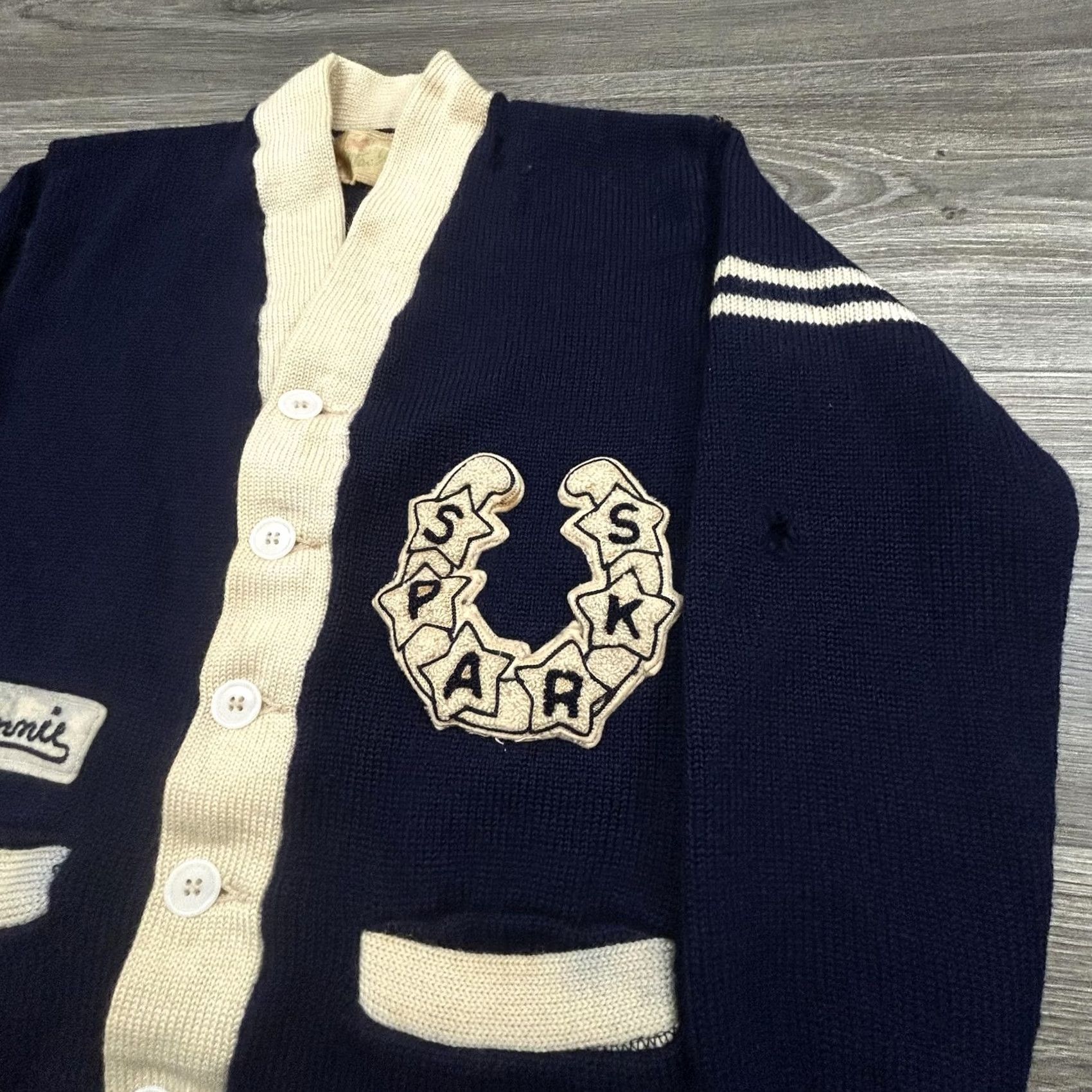 McGregor VINTAGE MacGregor Cardigan Sweater Womens S Navy Blue Wool Size S / US 4 / IT 40 - 6 Thumbnail