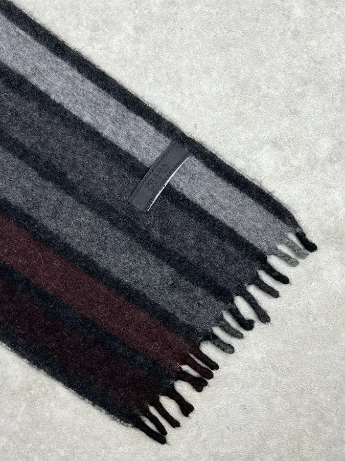Prada 2000s Prada Wool Stripes Scarf Size ONE SIZE - 4 Thumbnail