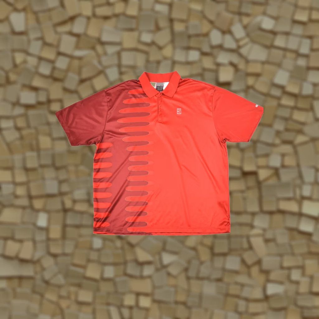 Nike Nike Challenge Court Federer 2002 Hamburg Masters Tennis Polo Shirt Jersey XL Red Mens Size US XL / EU 56 / 4 - 1 Thumbnail