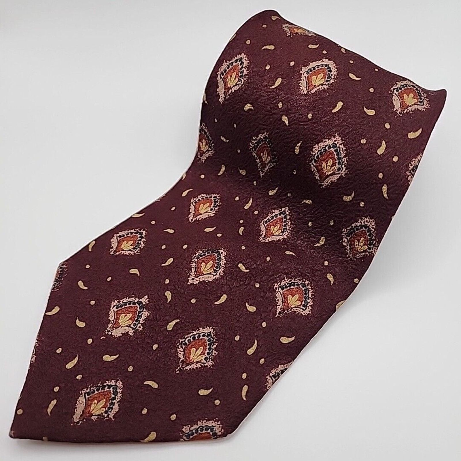Joseph Abboud Joseph Abboud Maroon Red Silk Necktie - Made in Italy Size ONE SIZE - 3 Thumbnail