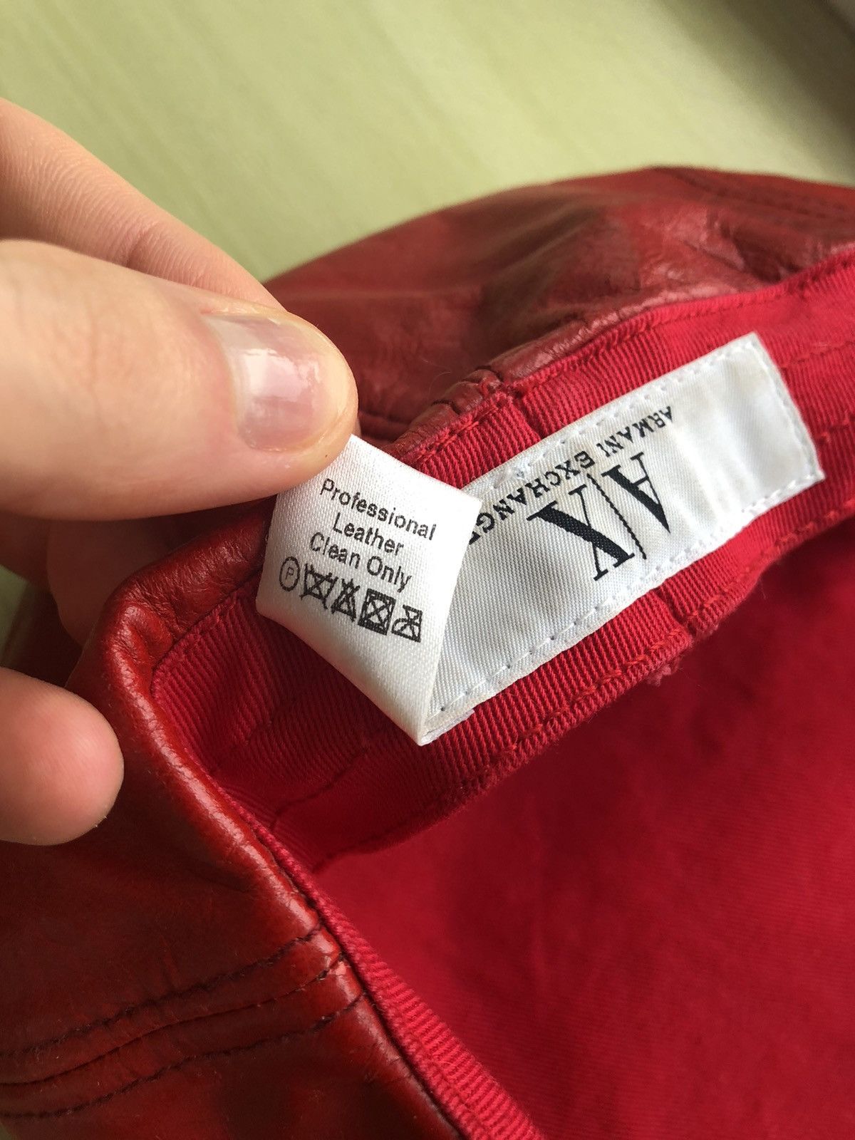Vintage RARE ARMANI EXCHANGE VINTAGE RED LEATHER CAP HAT Size ONE SIZE - 6 Thumbnail