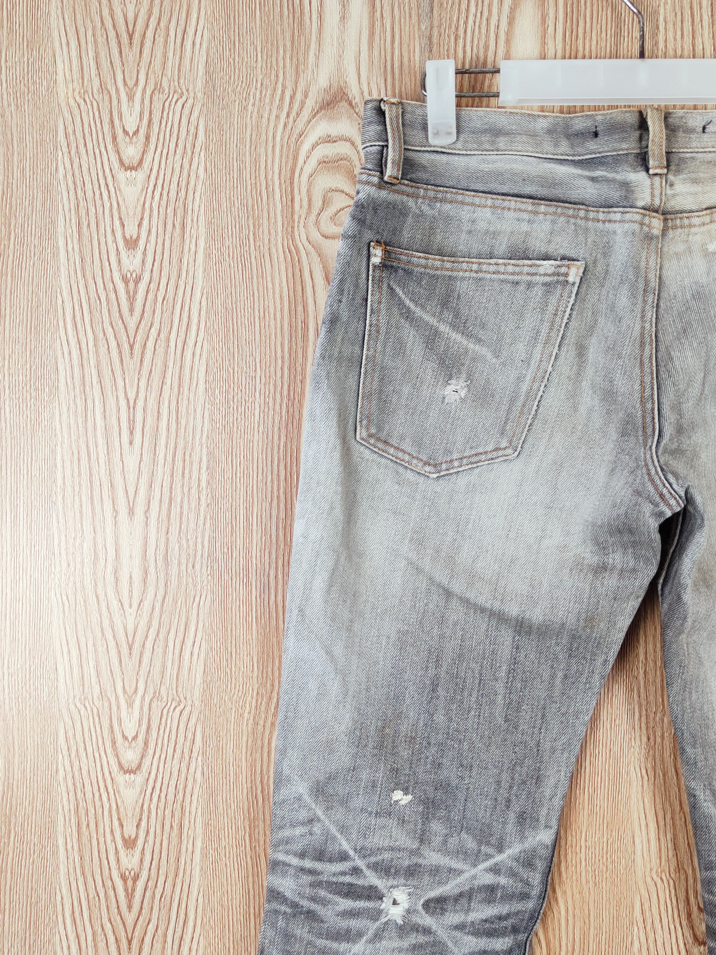 RIPVANWINKLE Rip van winkle japan Black Faded Ripped denim Jeans #W658 Size US 32 / EU 48 - 8 Thumbnail