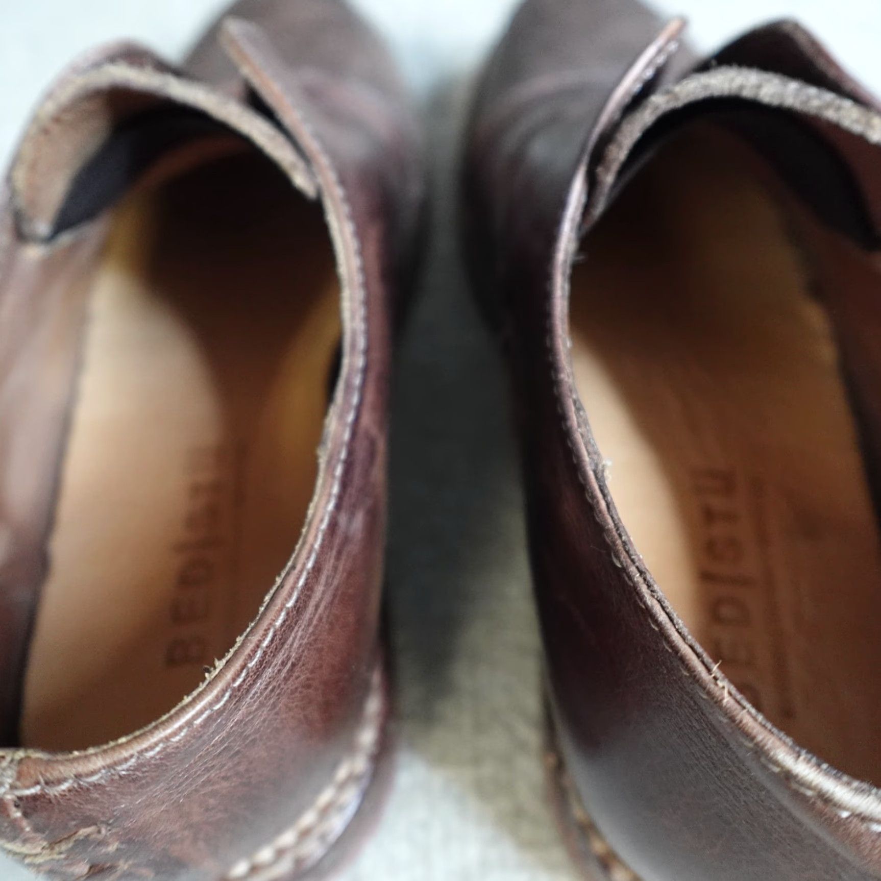 Bed Stu Bed Stu Womens Shoes 7 Brown Cap Toe Oxfords Cobbler Series Handcrafted Slip-On Flat Leather Brown Womens Shoes 7 Cap Toe Size ONE SIZE - 4 Thumbnail