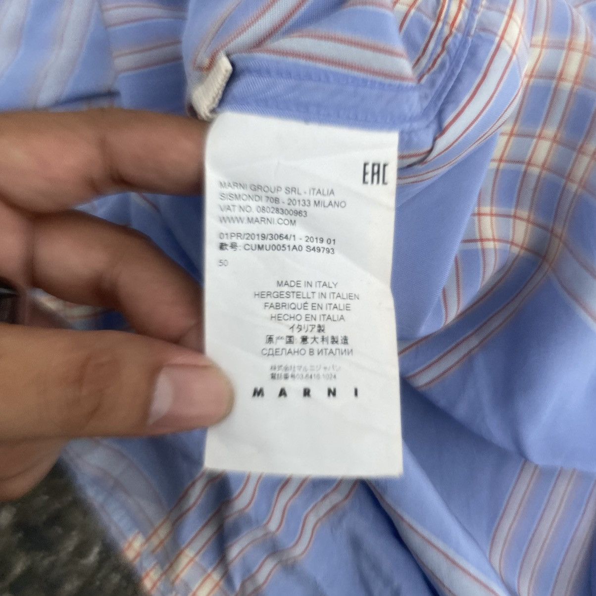 Marni Marni Chekered Silk Shirt Size US XL / EU 56 / 4 - 7 Thumbnail