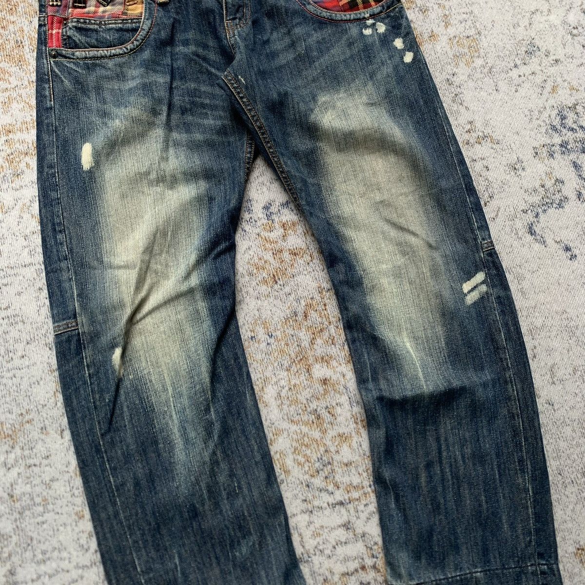 Japanese Brand Rare Japanese Brand Dominate Double Waist Embroidery Jeans Size US 34 / EU 50 - 7 Thumbnail