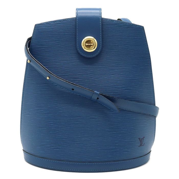 LOUIS VUITTON Cluny Shoulder Bag M52255 Epi leather Blue Used Women