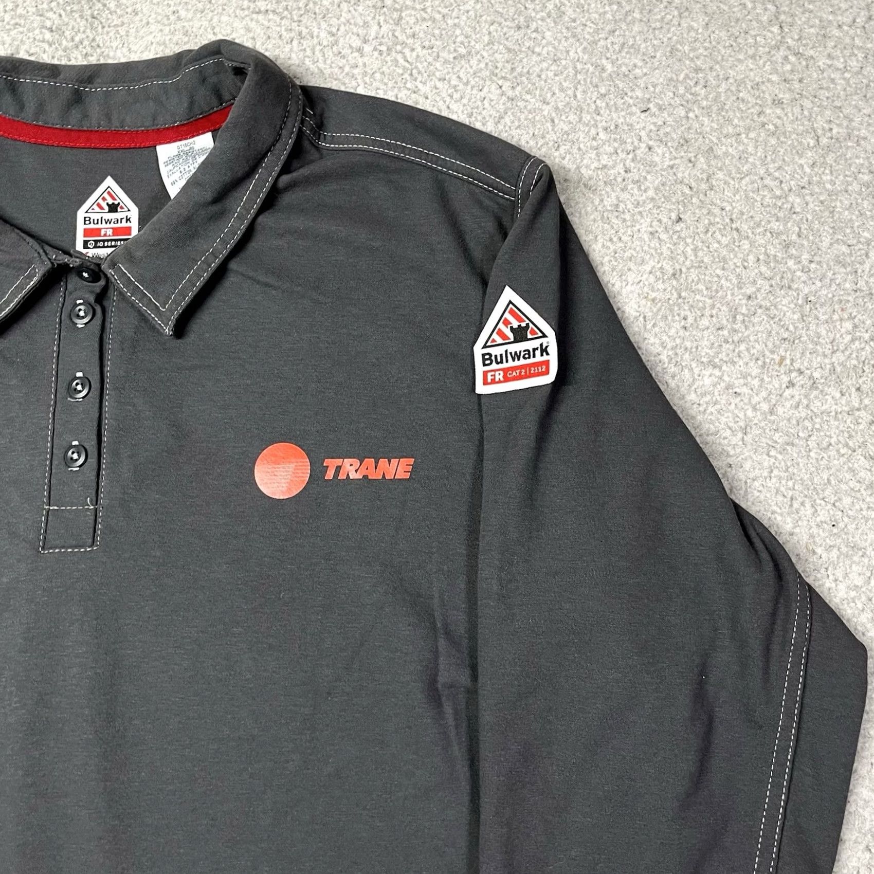 Vintage Bulwark Shirt Mens 2XL Gray Polo Long Sleeve iQ Series CAT 2 Flame Resistant Monterey? Size US XXL / EU 58 / 5 - 3 Thumbnail