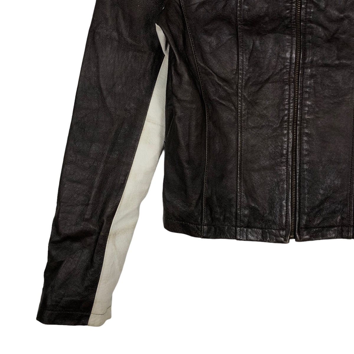 Japanese Brand 🔥90’s Vintage Cropped Biker Leather Jacket Reve Japan Made Size M / US 6-8 / IT 42-44 - 3 Thumbnail