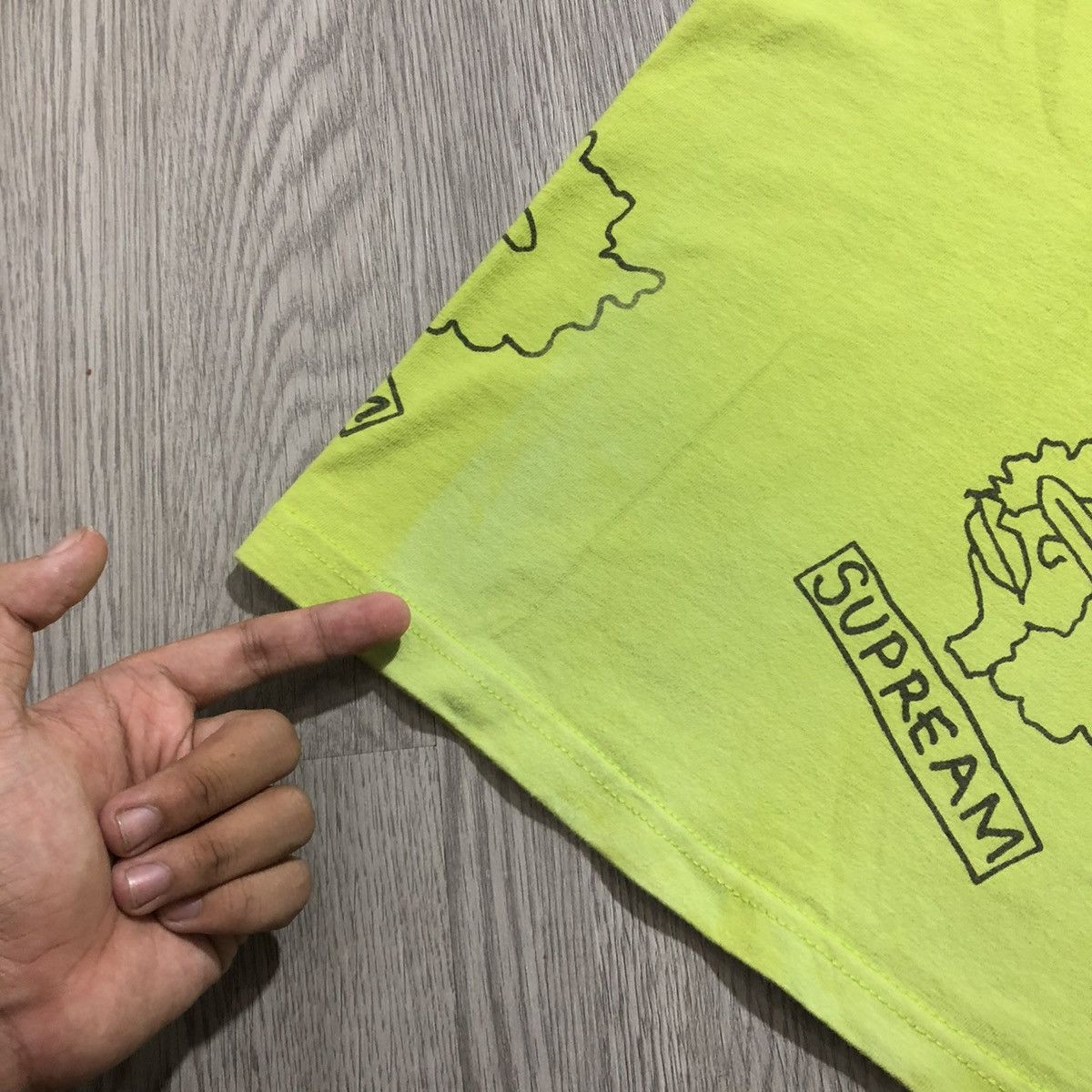 Supreme Supreme x Mark Gonzales Ramm Head T-shirt Green Streetwear Size US L / EU 52-54 / 3 - 4 Thumbnail
