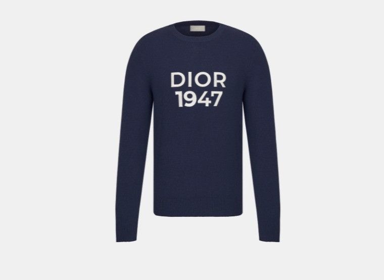 Dior o1w1db11224 Round-Neck Sweater in Navy Blue Size US M / EU 48-50 / 2 - 1 Thumbnail